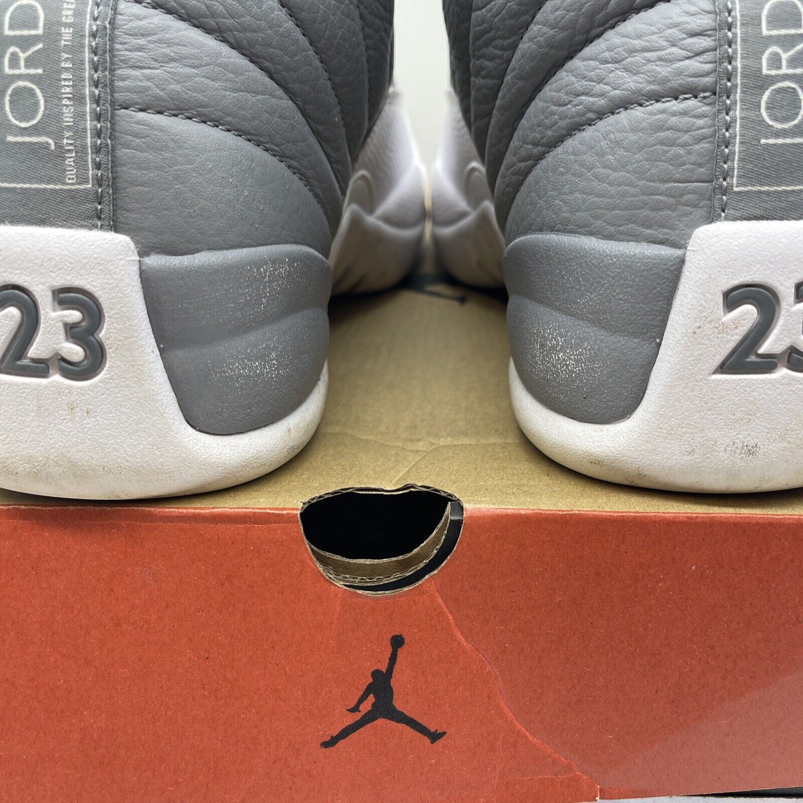 Size 9 - Jordan 12 Stealth Silver Grey White Leather (CT8013-015)