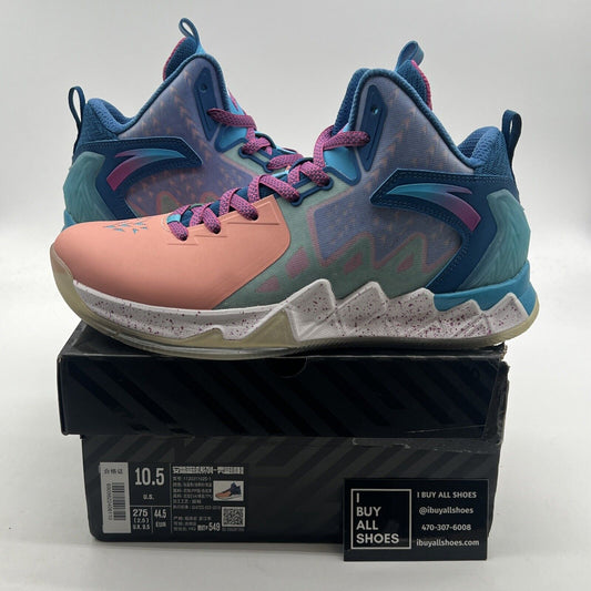 Size 10.5 - ANTA KT2 Klay Thompson All Star Pink/Blue Turquoise Basketball Shoes