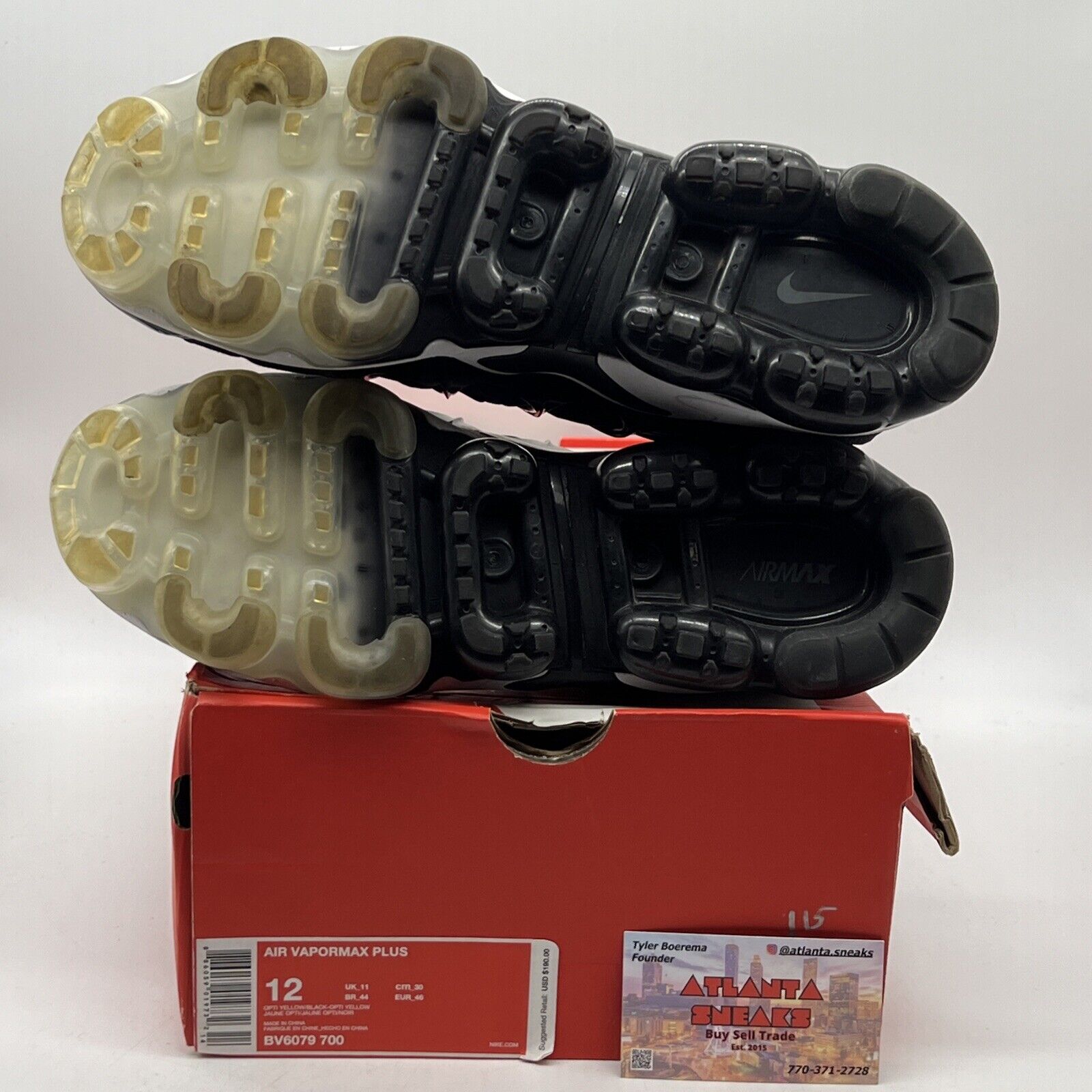 Size 12 - Nike Air VaporMax Plus Anthracite Black White (924453-010)