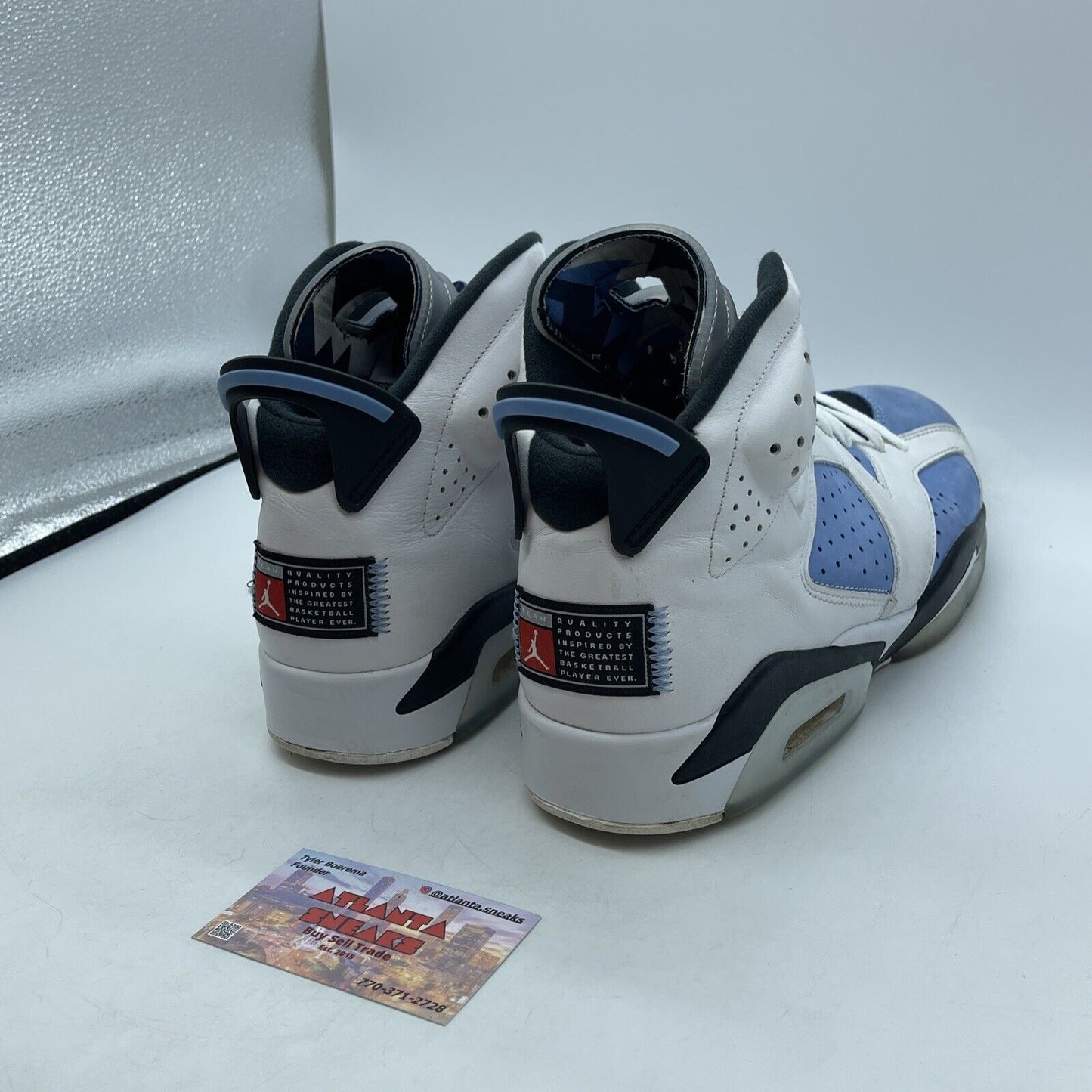 Size 12 - Jordan 6 Retro Mid UNC Home Blue Suede White Leather (CT8529-410)