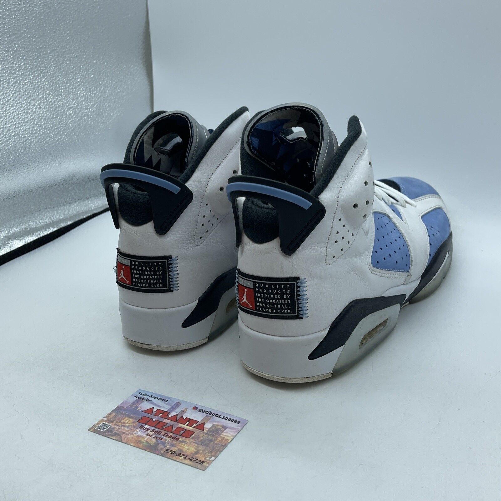 Size 12 - Jordan 6 Retro Mid UNC Home Blue Suede White Leather (CT8529-410)