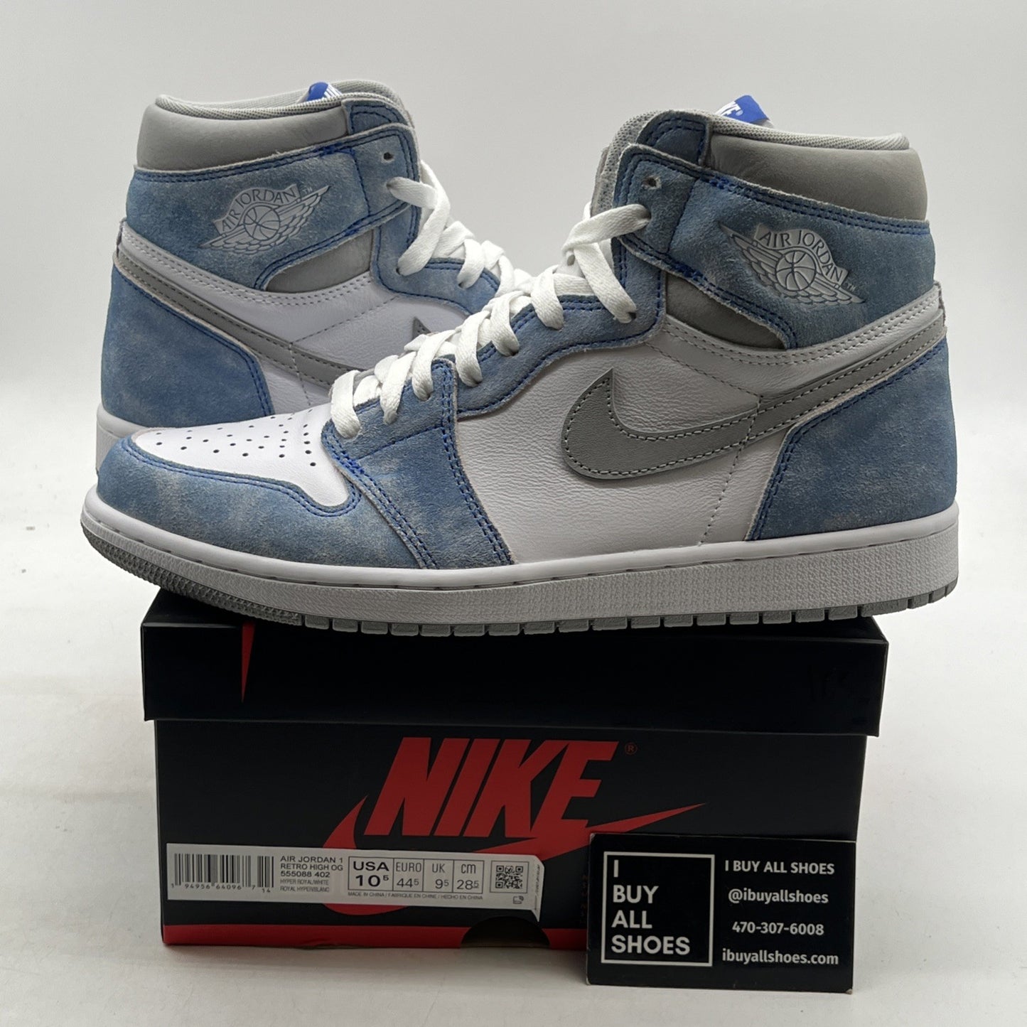Size 10.5 - Air Jordan 1 Retro OG High Hyper Royal (555088-402)