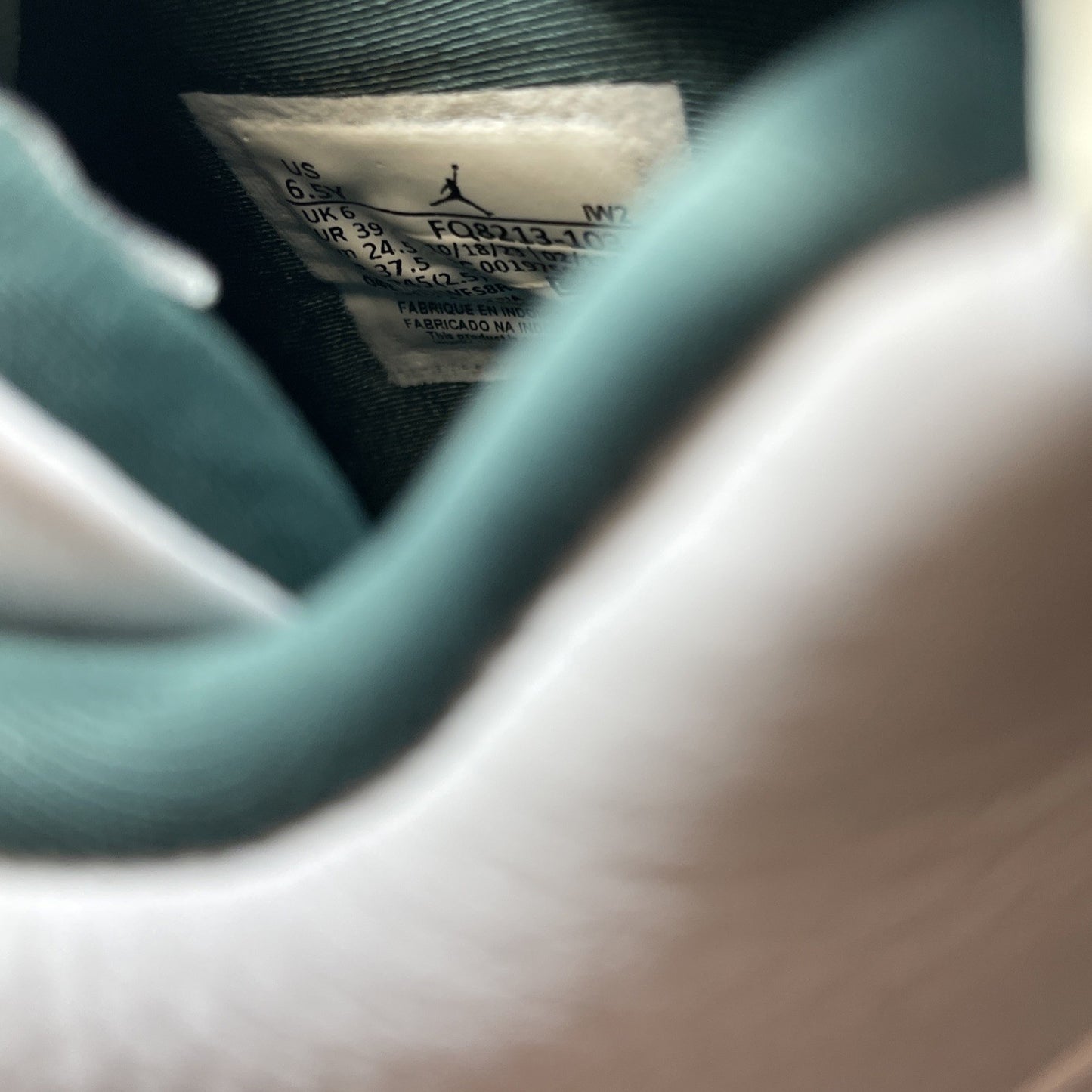 Size 6.5Y - Air Jordan 4 Retro Oxidized Green White Leather (FQ8213-103)