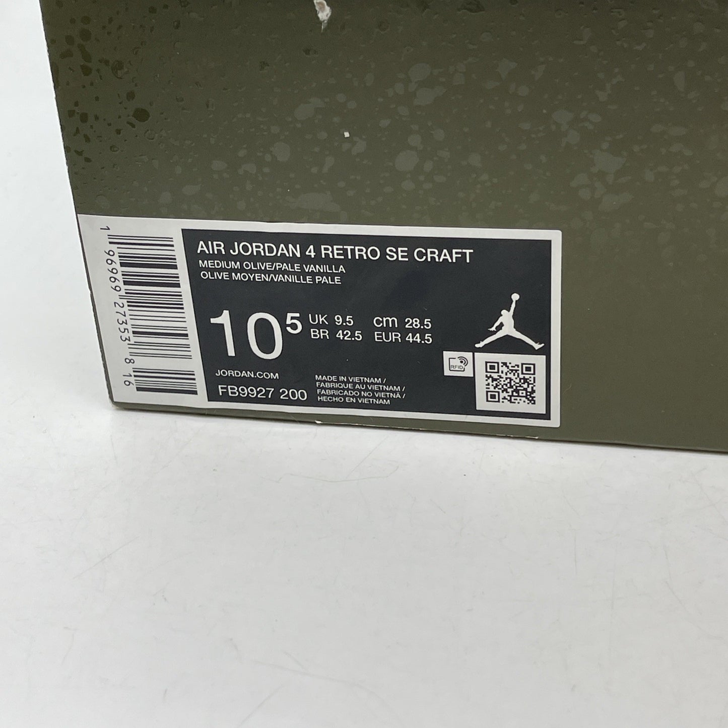 Size 10.5 - Air Jordan 4 SE Retro Low Craft - Olive (FB9927-200)