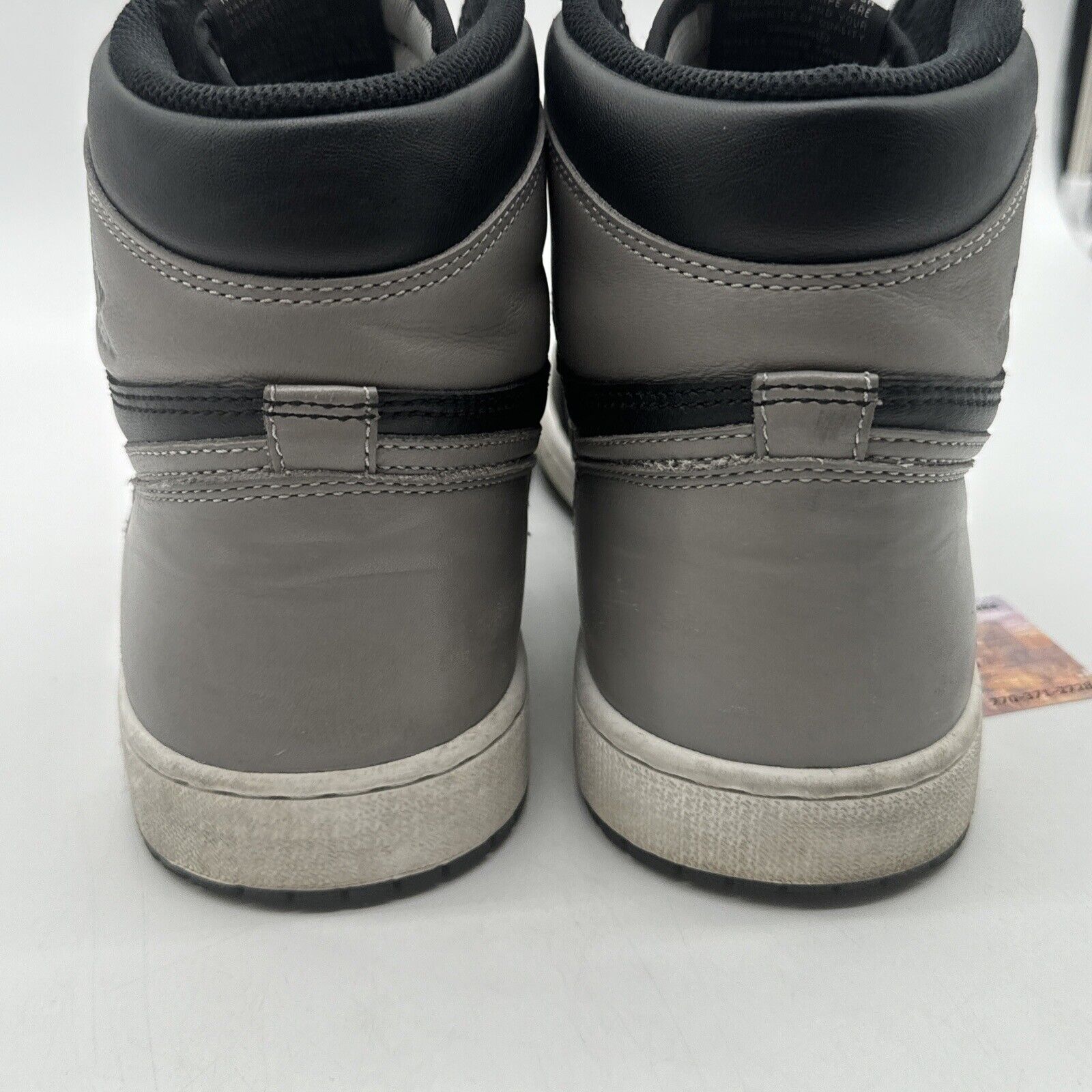Size 11 - Jordan 1 Retro OG High Shadow Black Grey Premium Leather Cream Laces