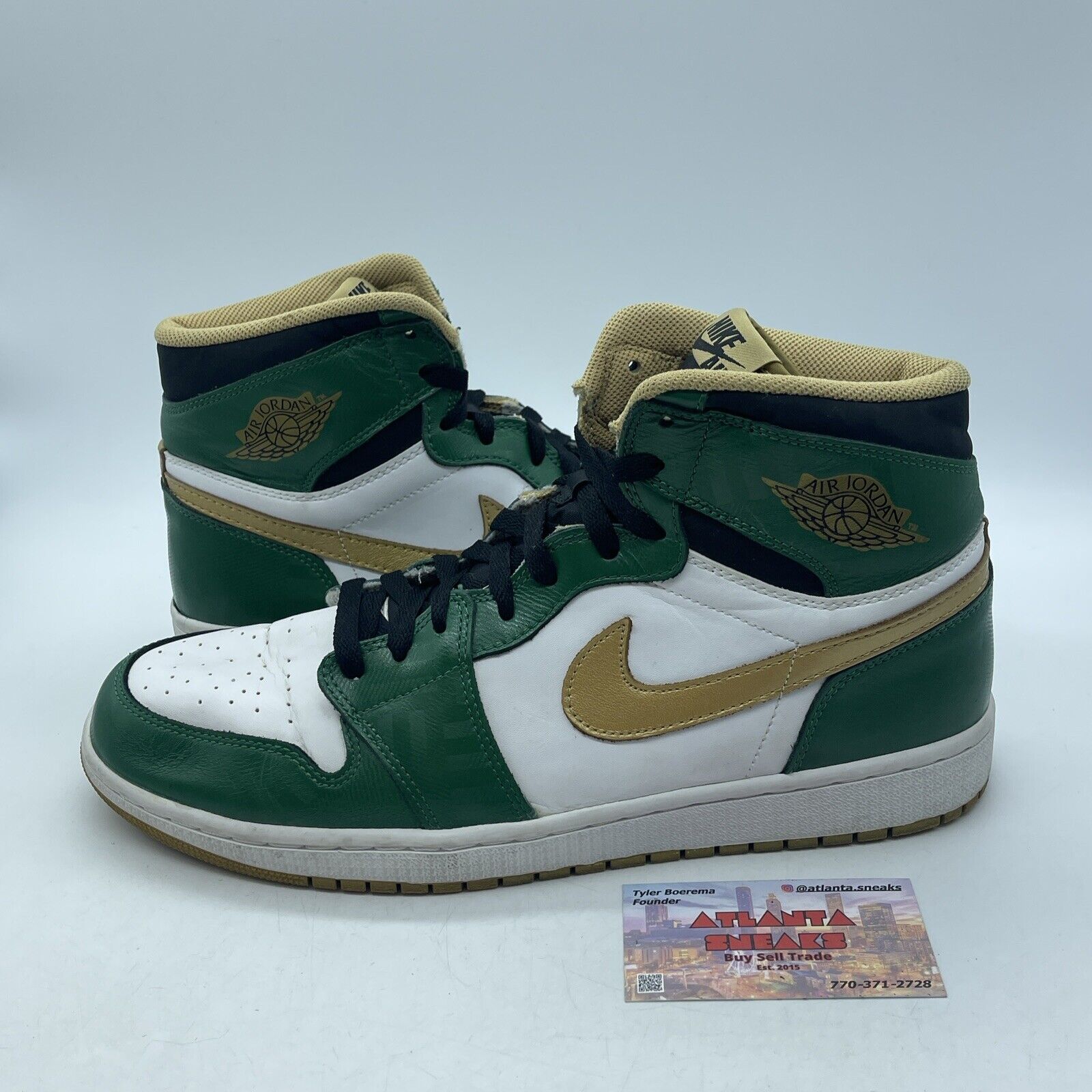 Size 12 - Air Jordan 1 Retro OG High Celtics Green Suede Leather (555088-315)