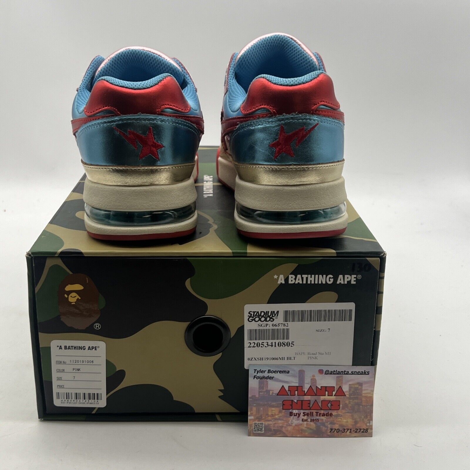 Size 7 - BAPE ROAD STA sneakers pink a bathing ape BAPE STA