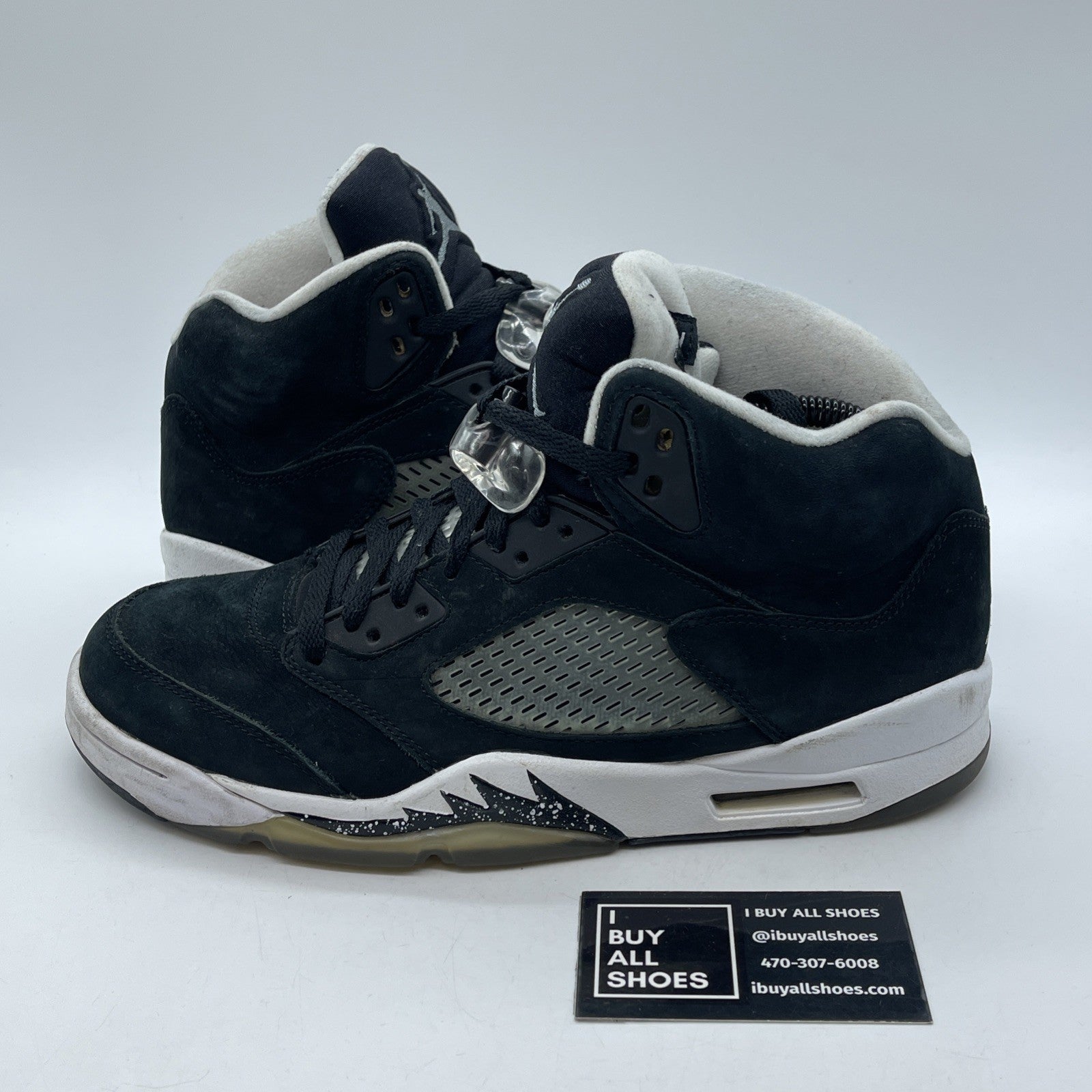 Size 9 - Air Jordan 5 Retro 2013 Oreo Black White Suede (136027-035)