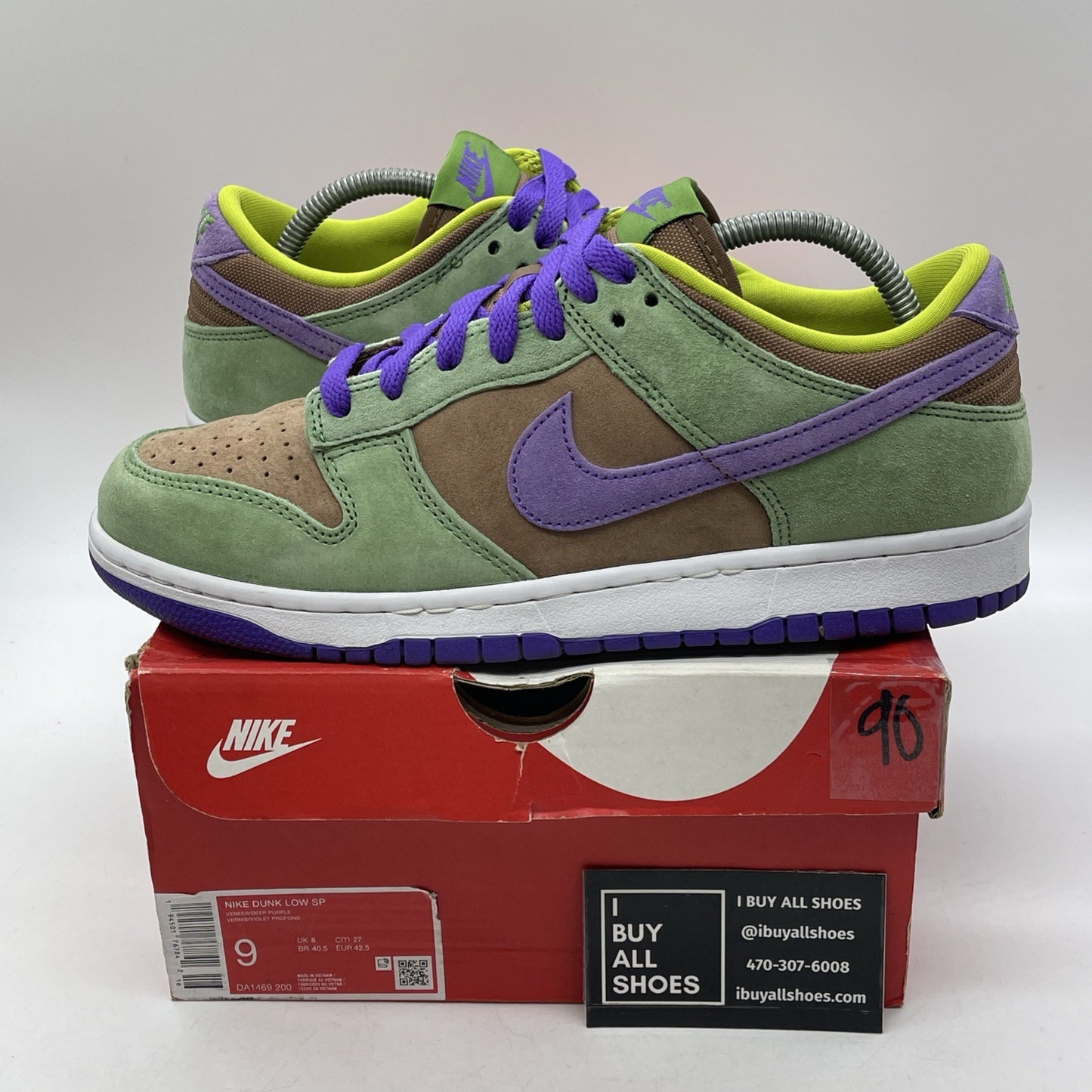 Size 9 - Nike Dunk SP Retro 2020 Low Veneer Green Purple Suede (DA1469-200)