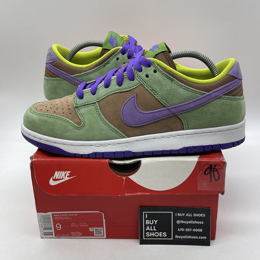 Size 9 - Nike Dunk SP Retro 2020 Low Veneer Green Purple Suede (DA1469-200)