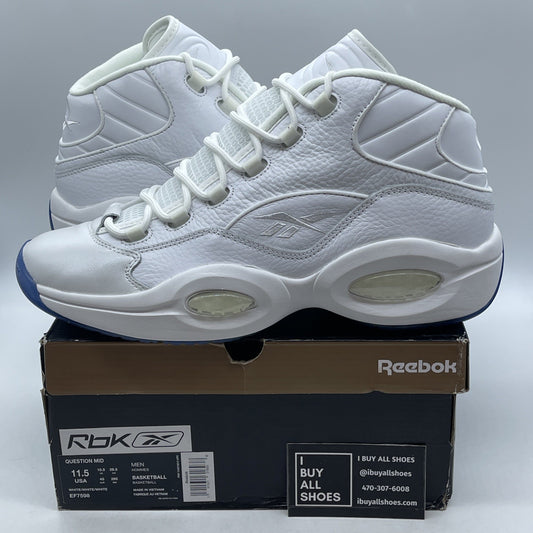 Size 11.5 - Reebok Question Mid Blue Sole (EF7598)