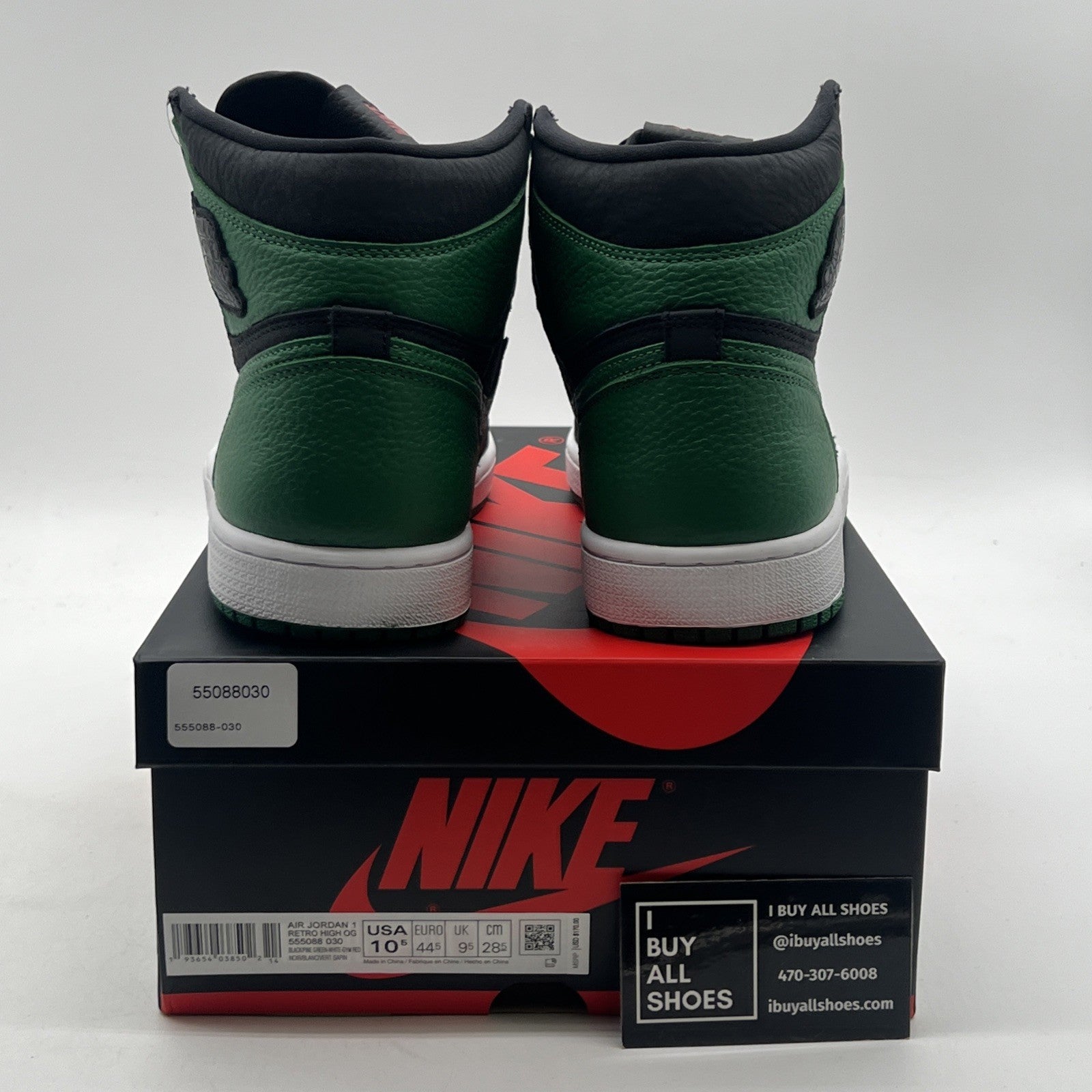 Size 10.5 - Air Jordan 1 Retro OG High Pine Green 2.0 (555088-030)
