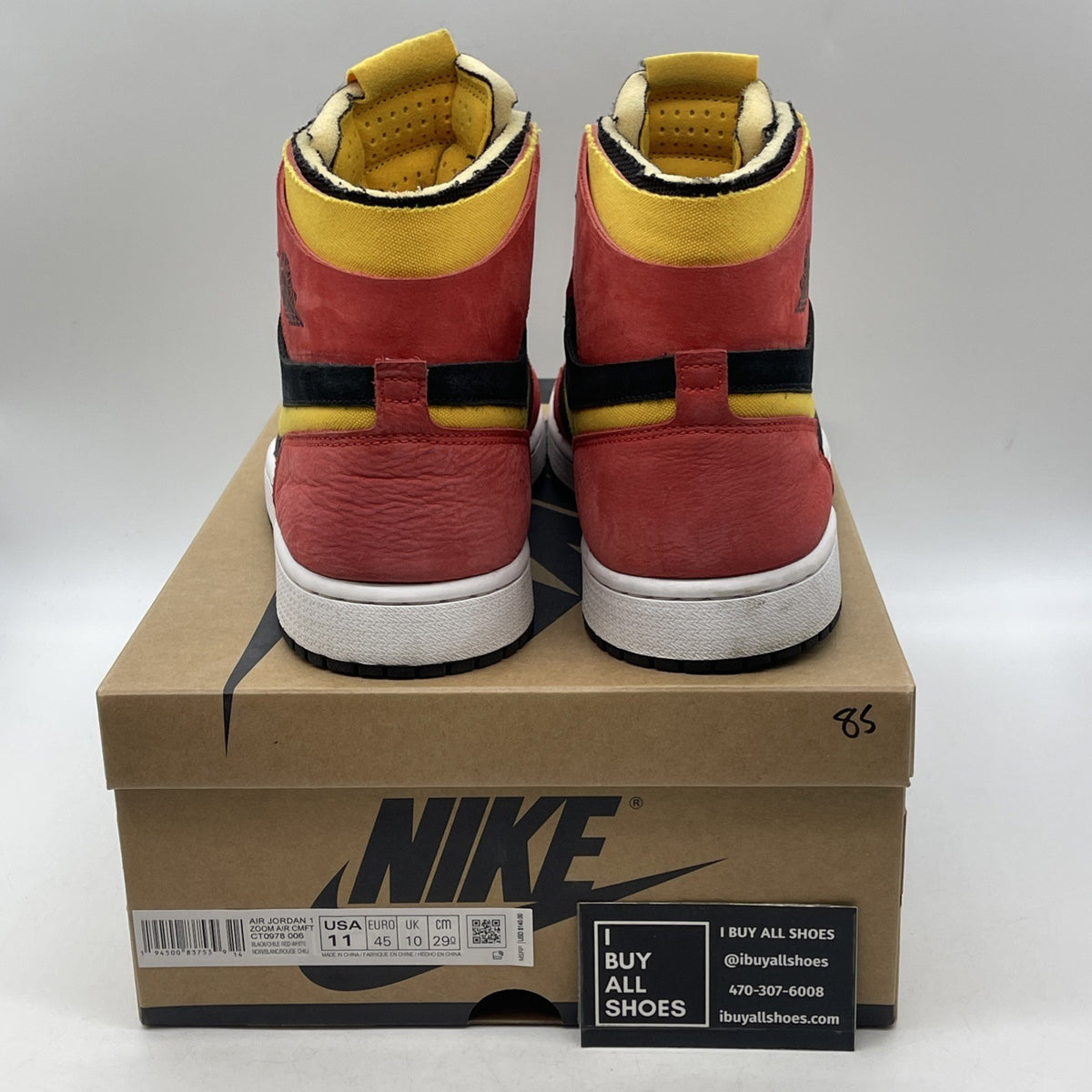 Size 11 - Air Jordan 1 Zoom Comfort High Chile Red (CT0978-006)