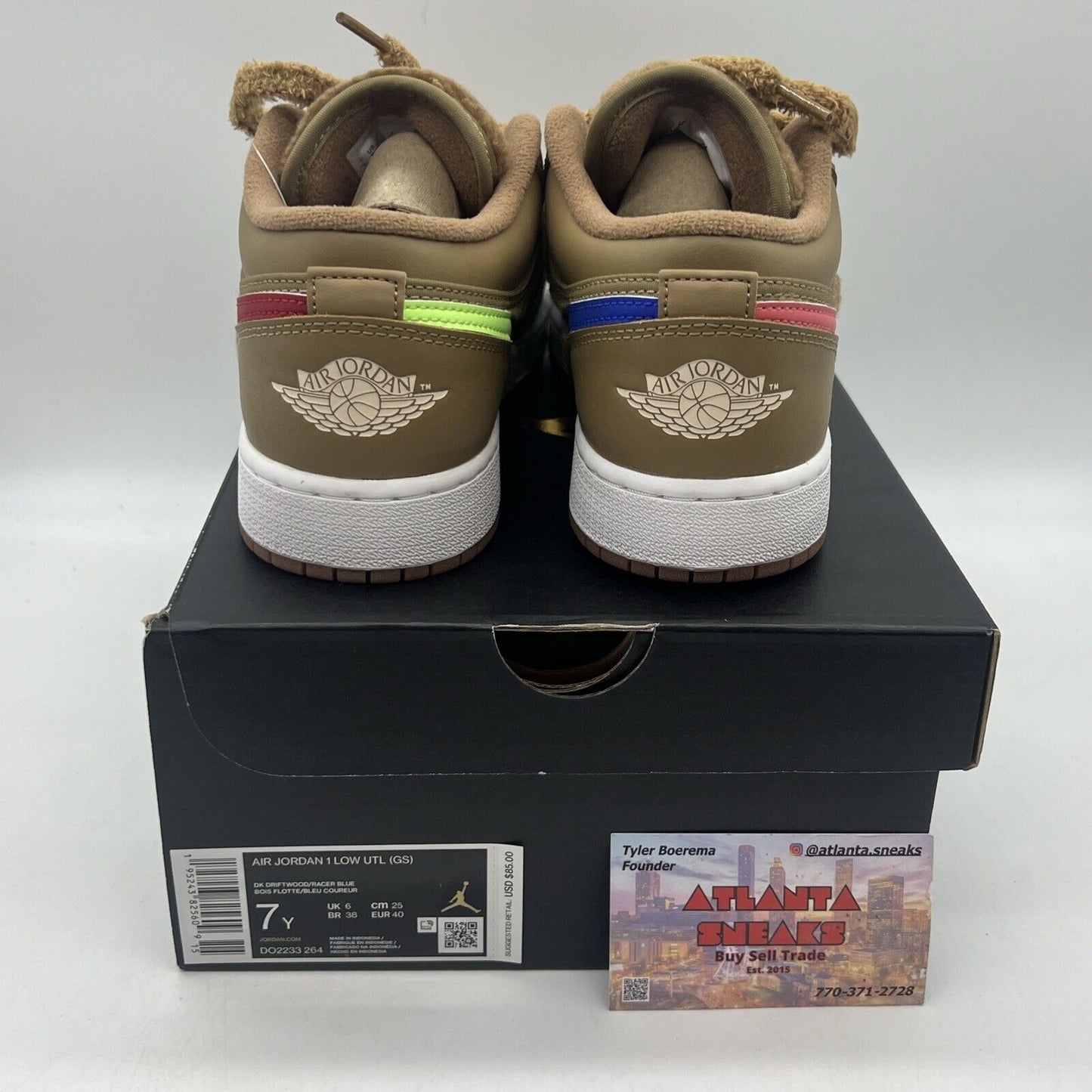 RARE Nike Air Jordan 1 Low “Teddy Bear” (GS) (DO2233-264) Size 7Y Brand New DS