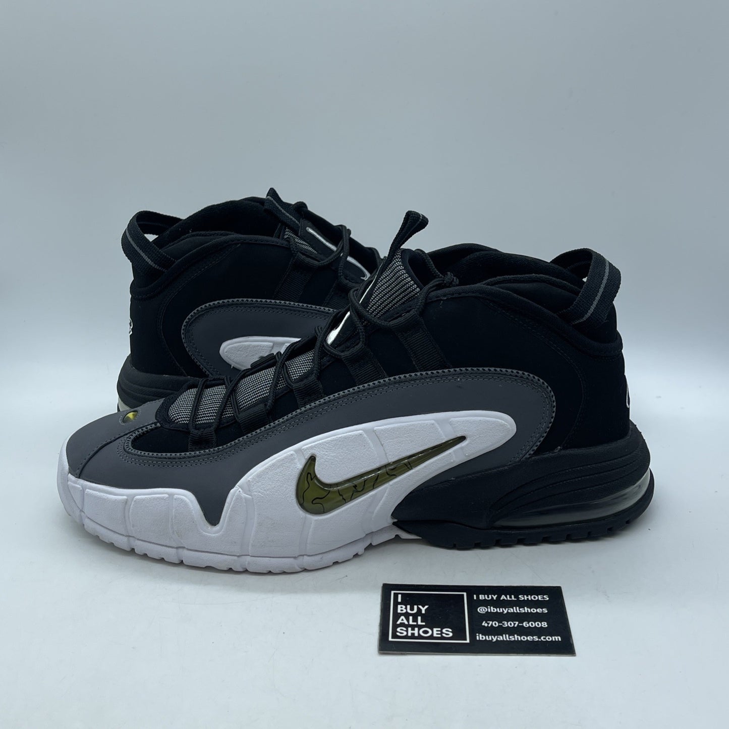 Size 13 - Nike Air Max Penny Charcoal Grey Black Suede (311089-004)
