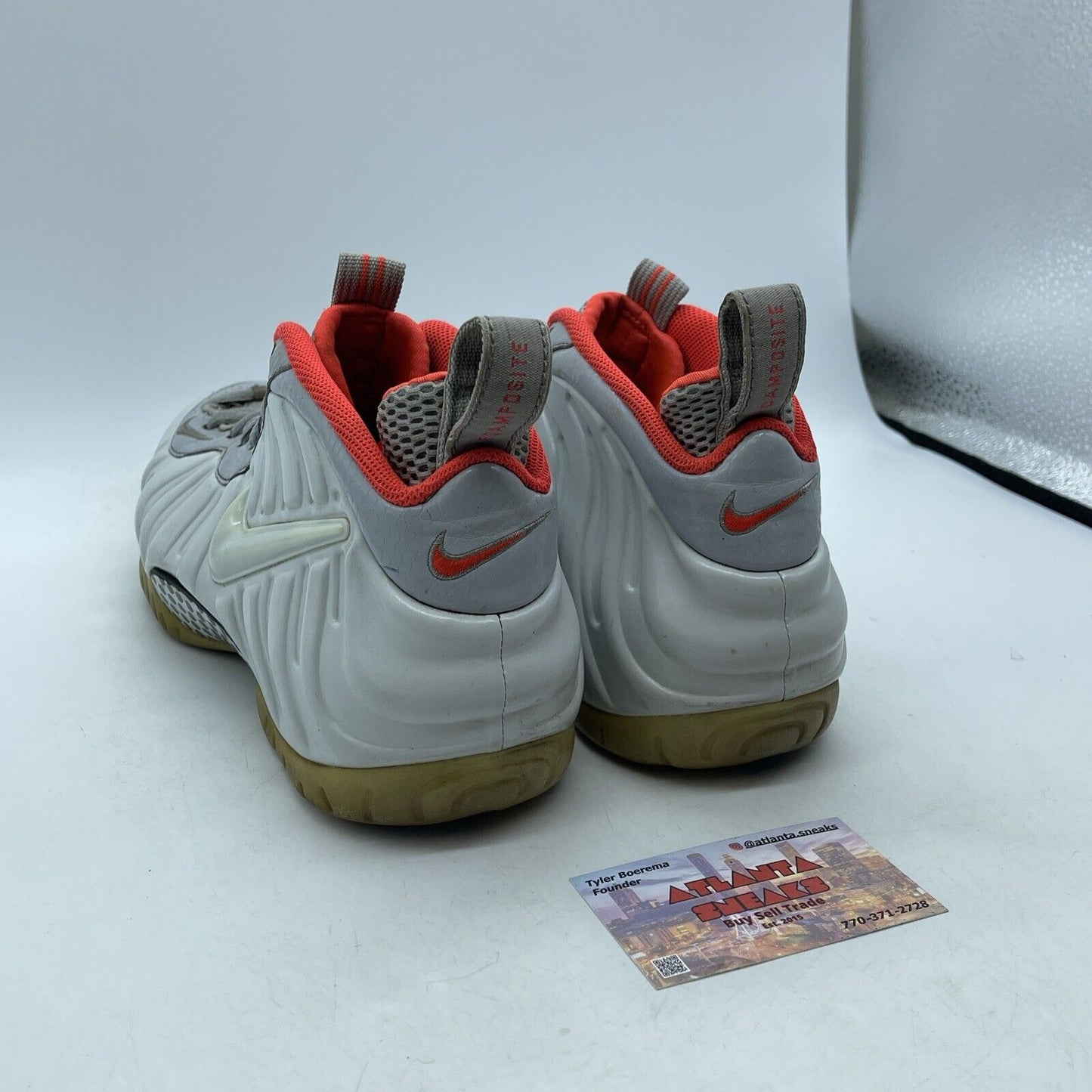 Size 8.5 - Nike Air Foamposite Pro Premium Pure Platinum Leather (616750-003)
