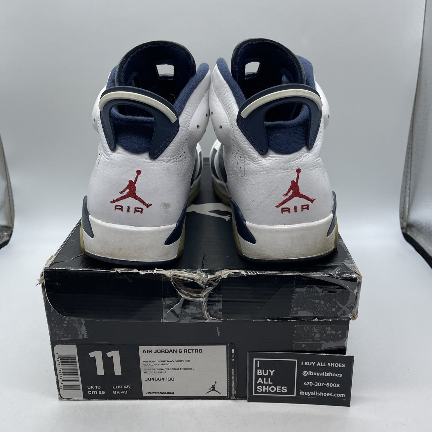 Size 11 - Air Jordan 6 Retro 2012 Olympic (384664-130)