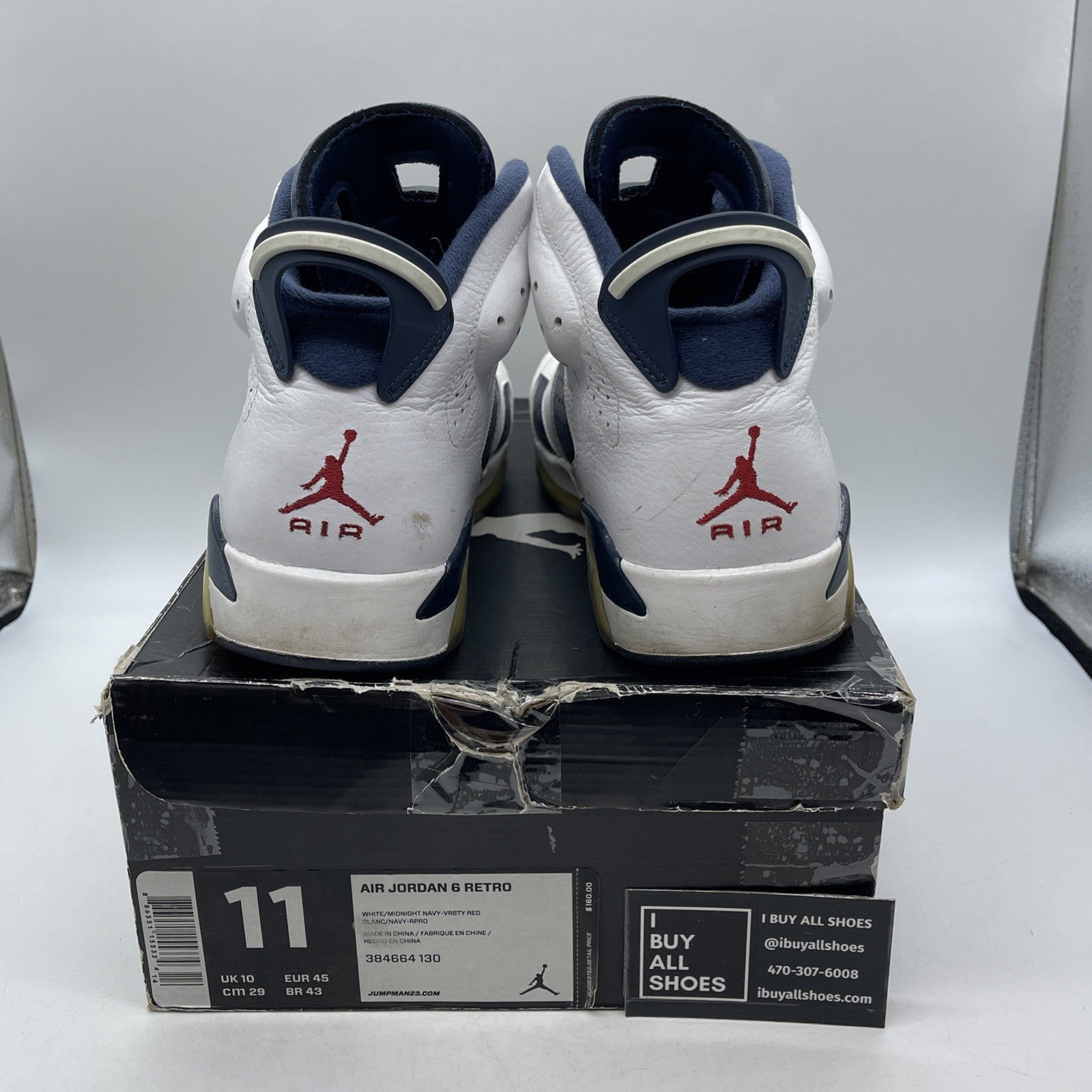 Size 11 - Air Jordan 6 Retro 2012 Olympic (384664-130)