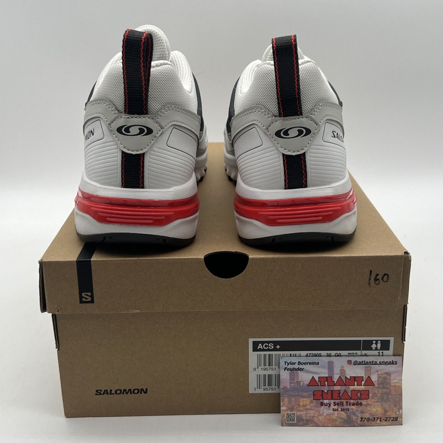 Size 11.5 - Salomon ACS+ OG Lunar Rock Poppy Red Black White (L4720500)