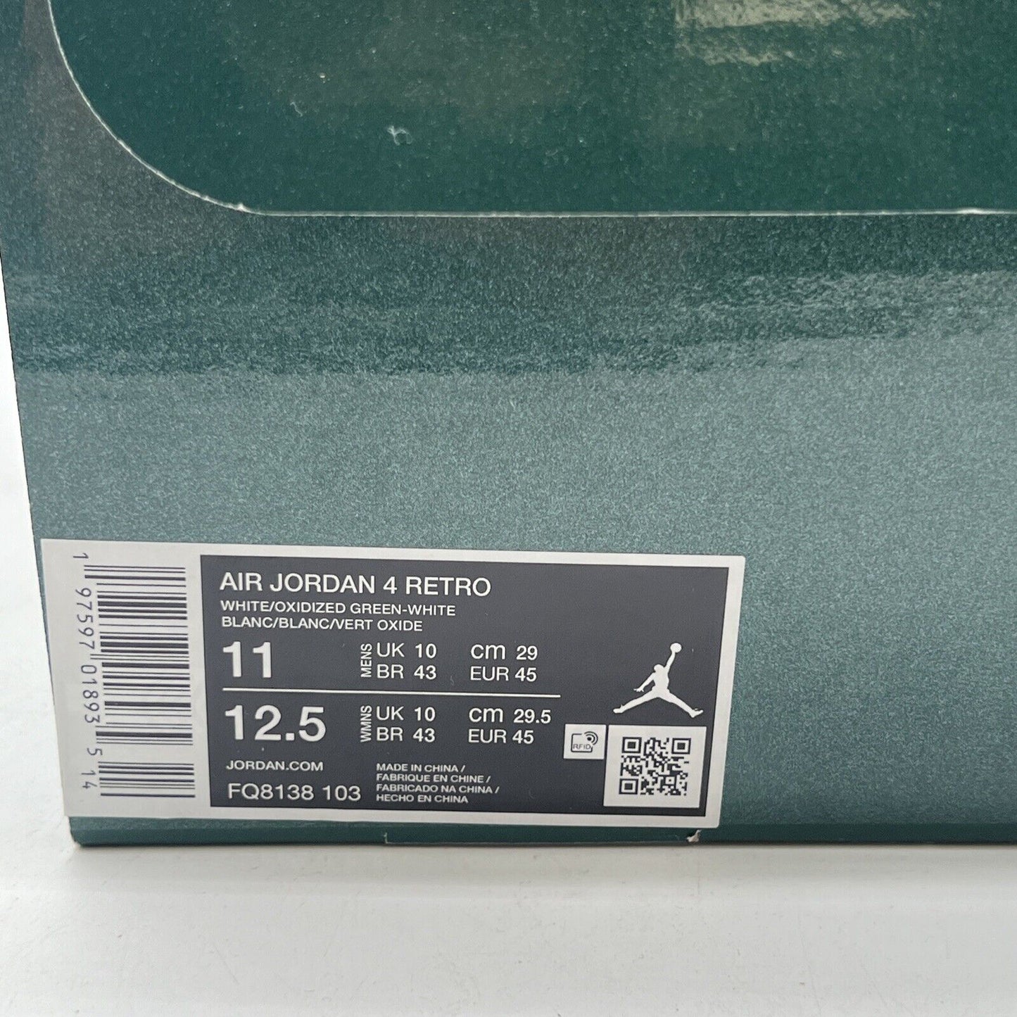 Size 11 - Air Jordan 4 Retro Oxidized Green (FQ8138-103)