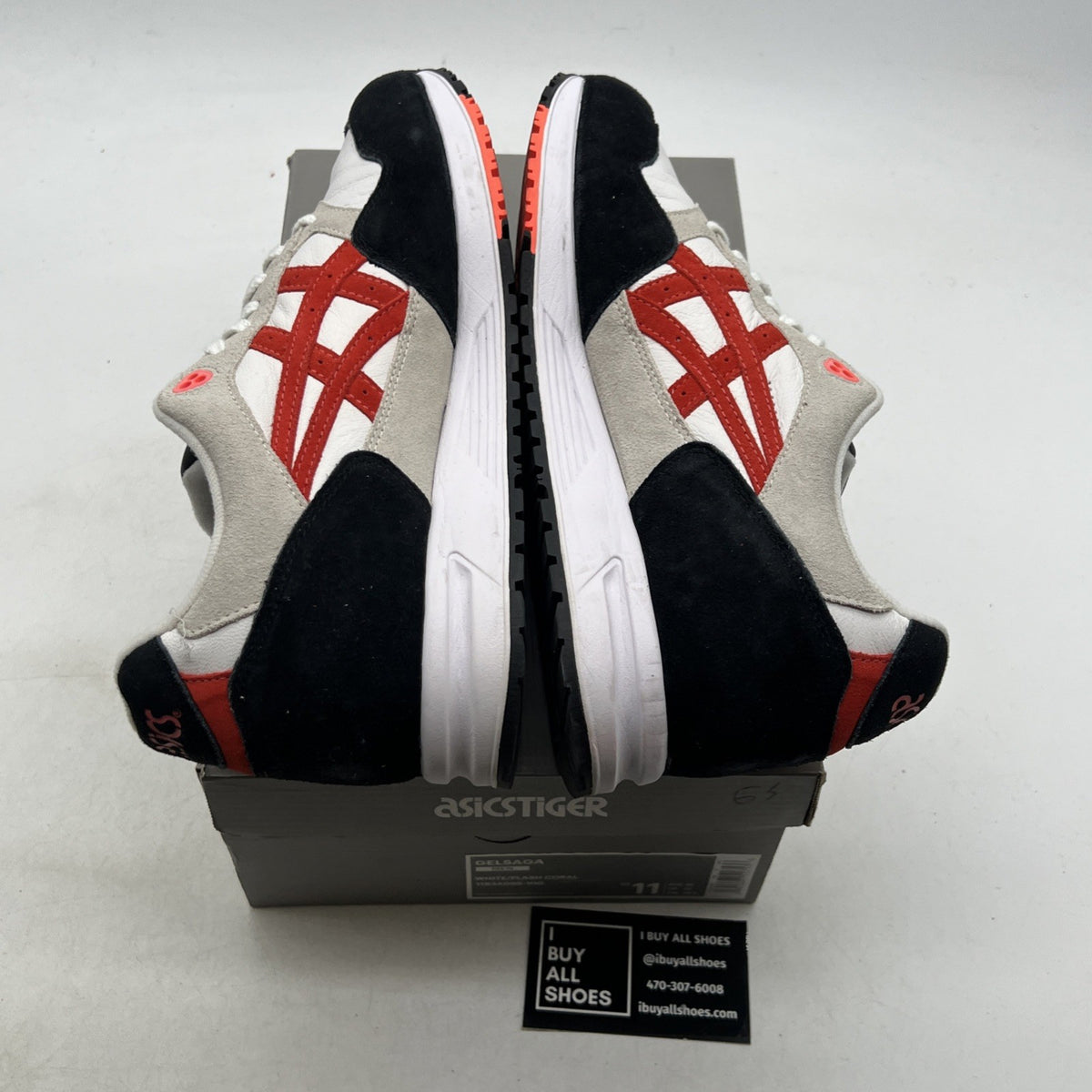 Size 11 - ASICS Gel-Saga 'Black White Orange' (1193AO95-100)
