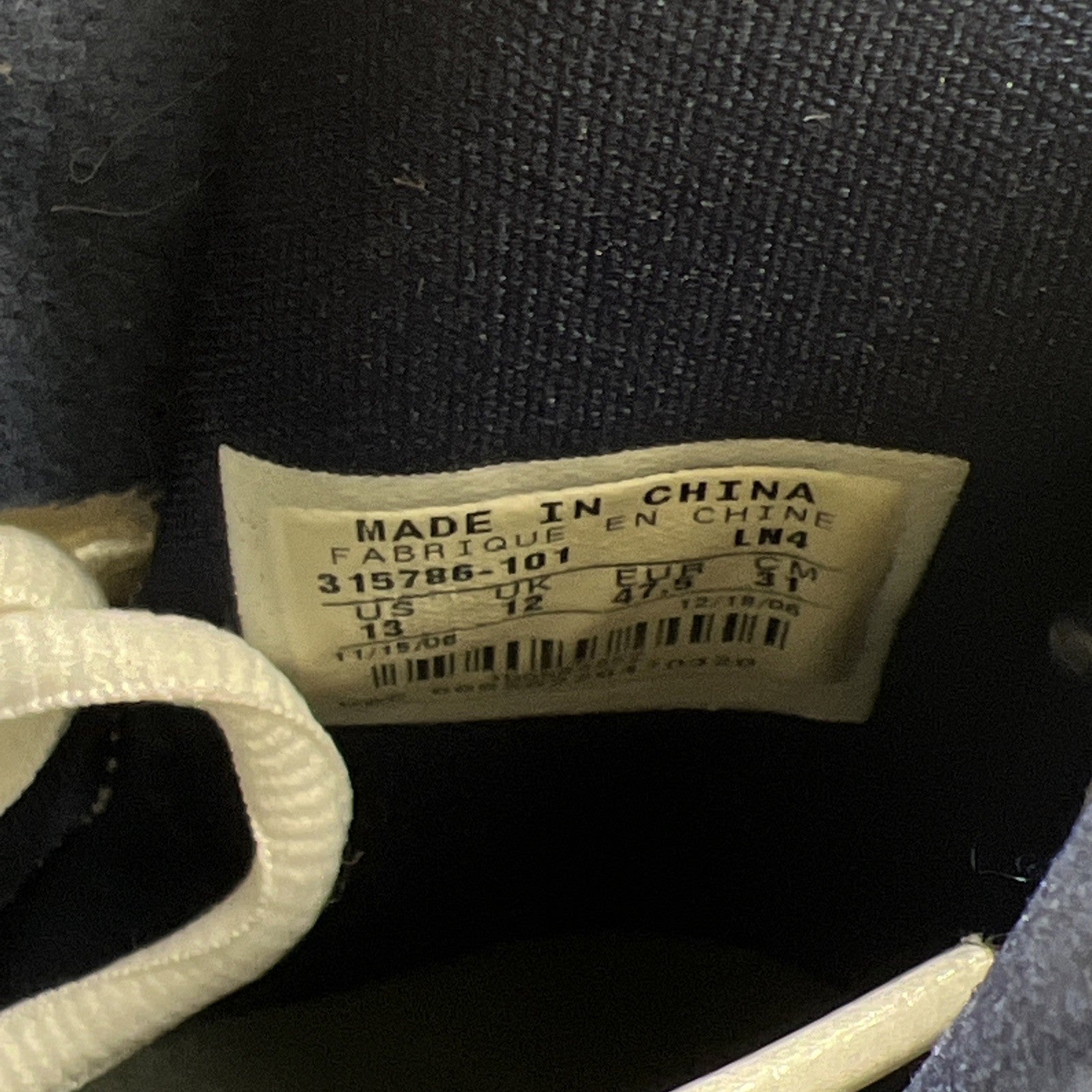 Size 13 - Air Jordan Jumpman Jeter Vital White Midnight Navy (315786-101)