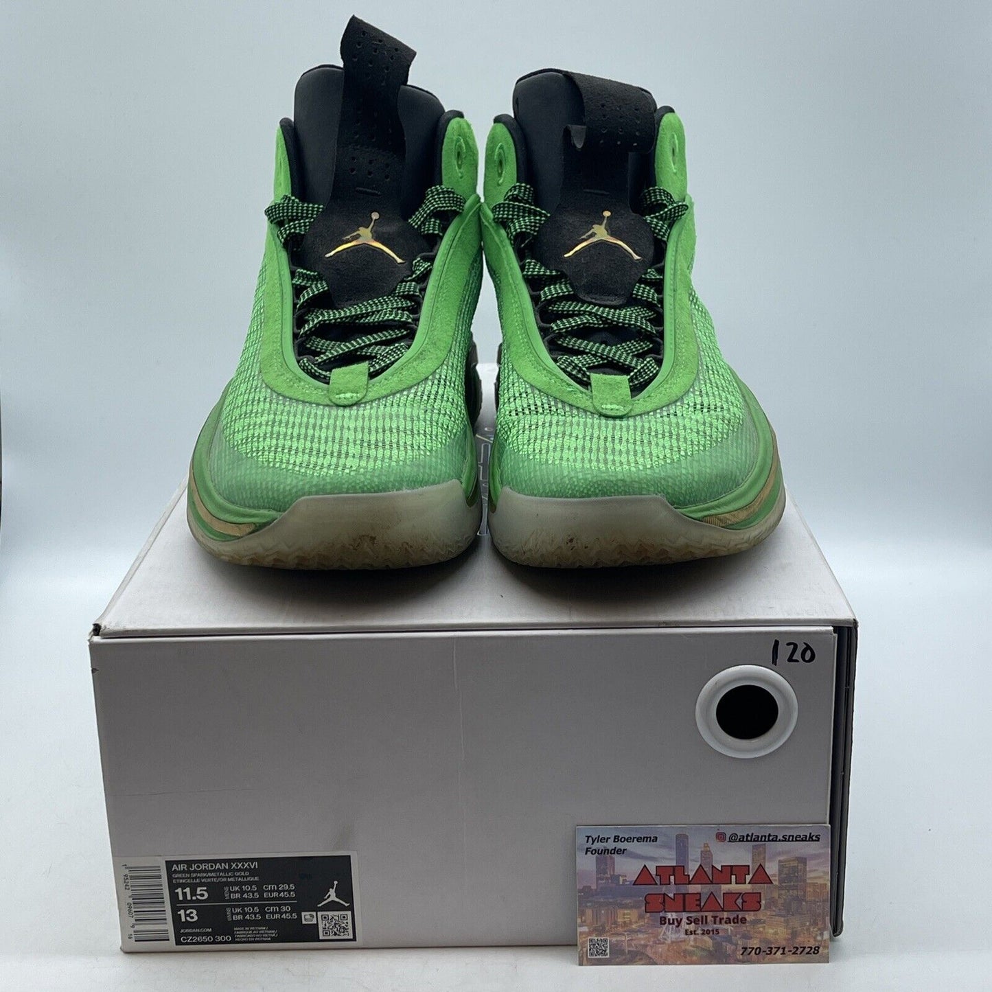 Size 11.5 - Air Jordan 36 Celtics Green Gold Black (CZ2650-300)