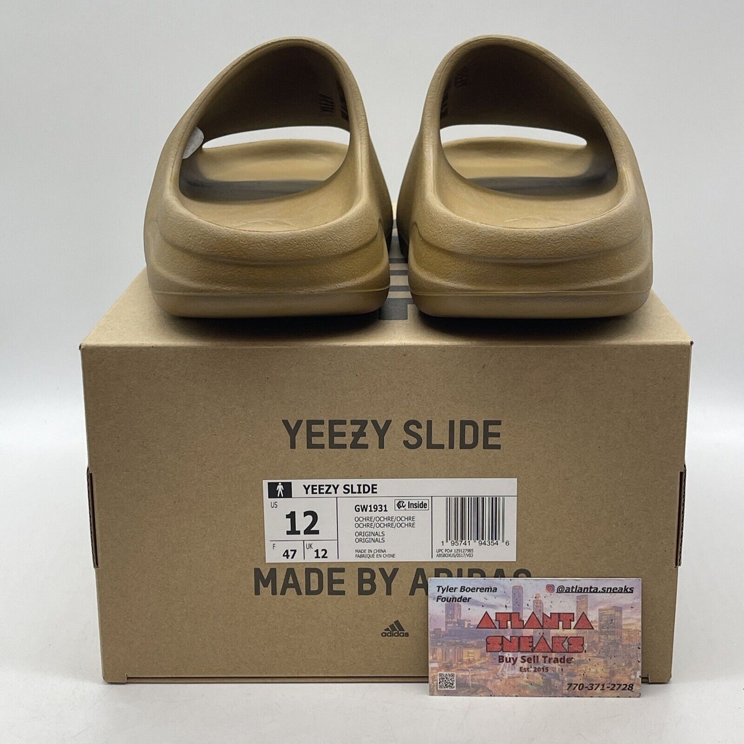 Size 12 - adidas Yeezy Slide 'Ochre' Brown Rubber (GW1931)