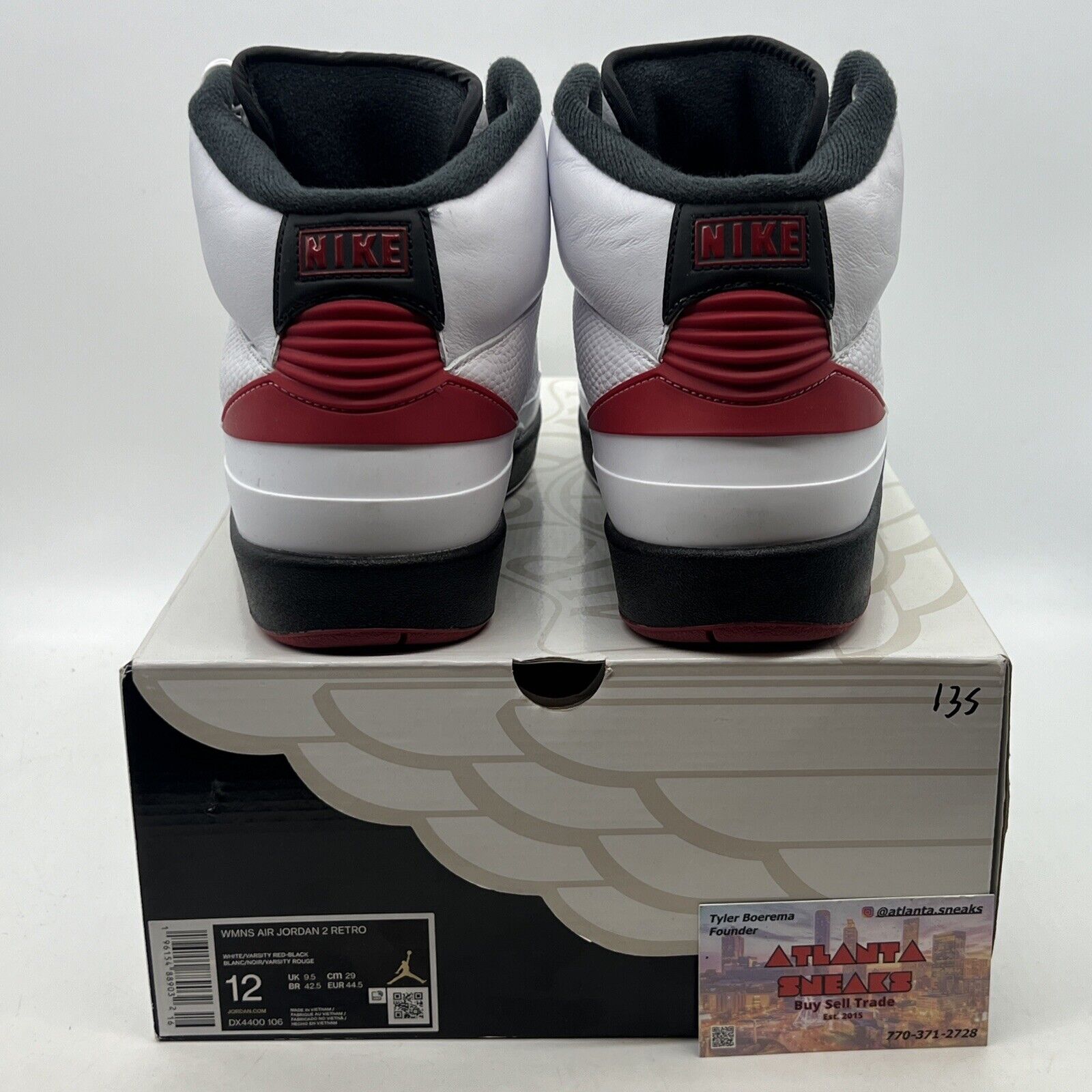 Size 12 - Air Jordan 2 Retro 2022 Chicago W White Black Red Leather (DX4400-106)