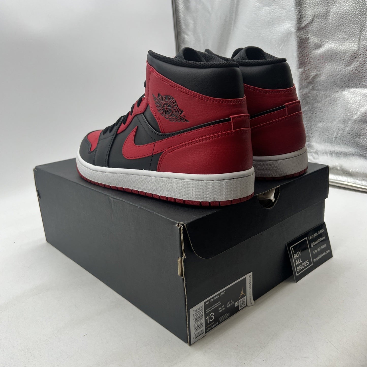 Size 13 - Air Jordan 1 Mid Banned 2020 (554724-074)