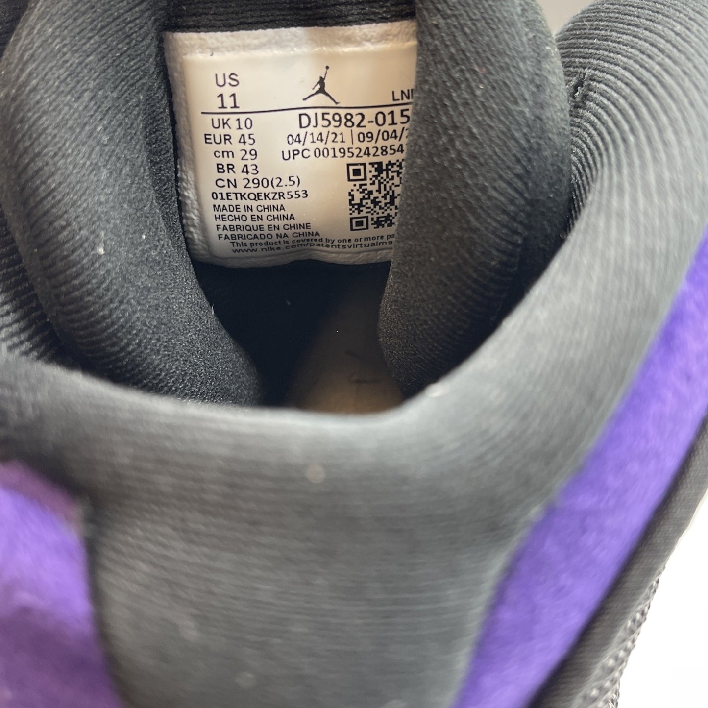 Size 11 - Jordan 13 Retro Court Purple Black Suede Leather (DJ5982-015)