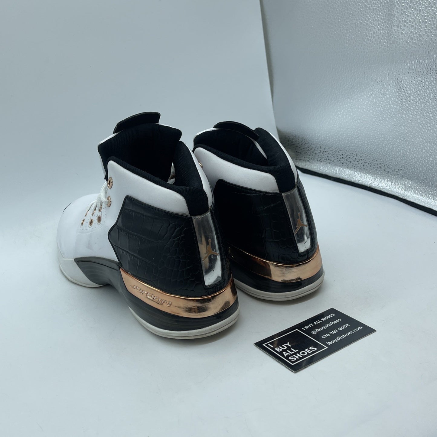 Size 9 - Air Jordan 17+ Retro 2016 Copper Black White Leather (832816-122)