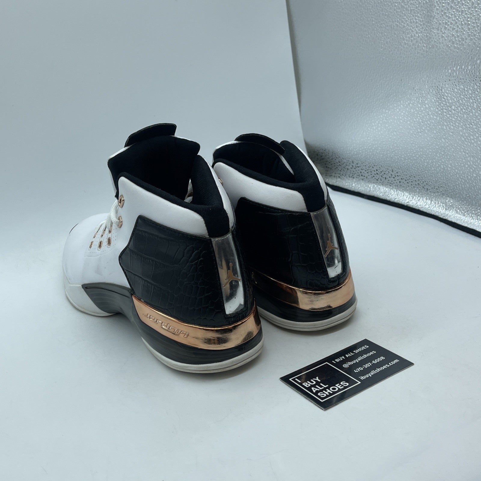 Size 9 - Air Jordan 17+ Retro 2016 Copper Black White Leather (832816-122)
