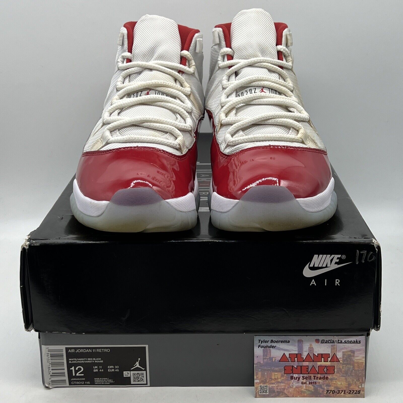 Size 12 - Jordan 11 Retro High Cherry White Icey Leather (CT8012-116)