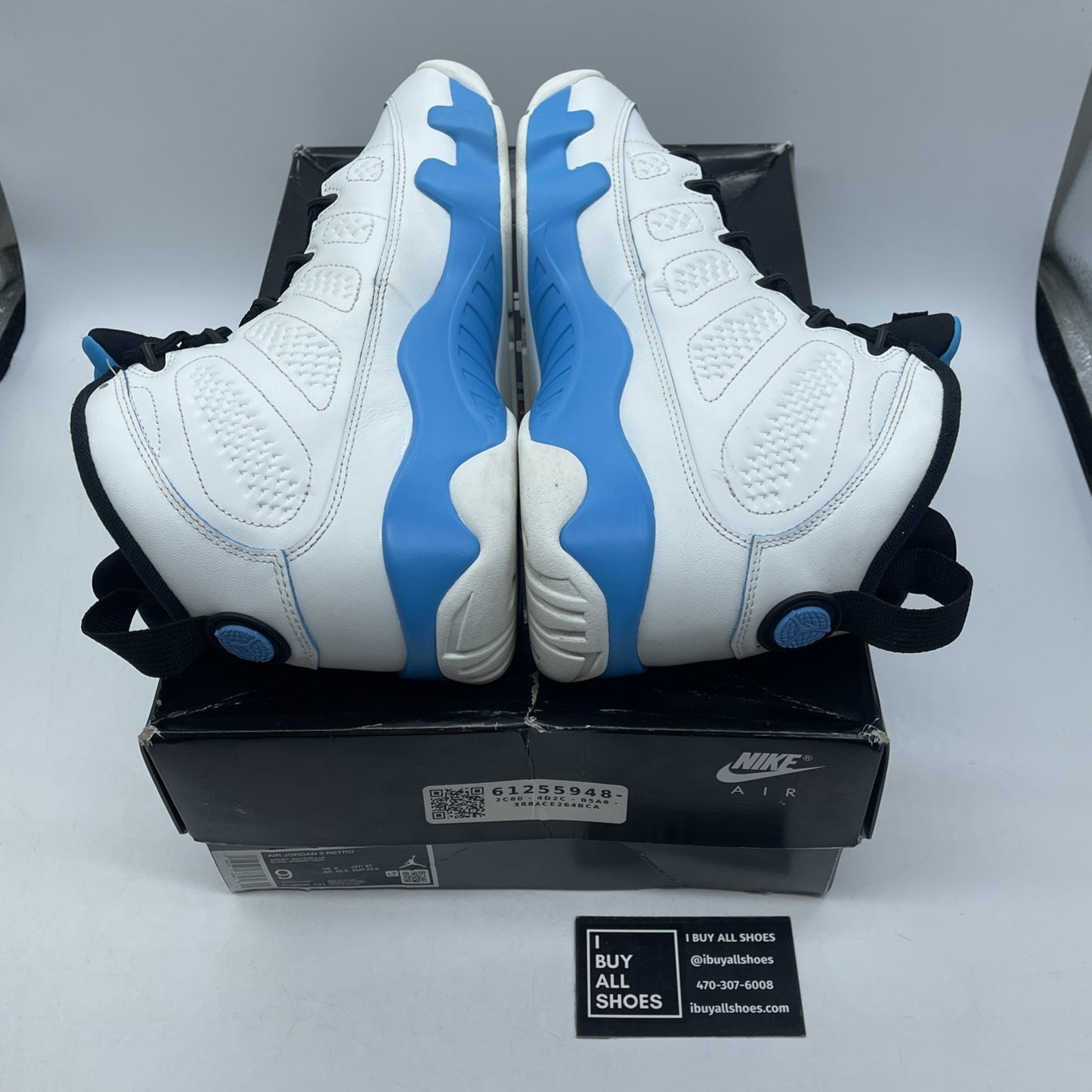 Size 9 - Air Jordan 9 Retro 2024 Powder Blue White Leather (FQ8992-101)