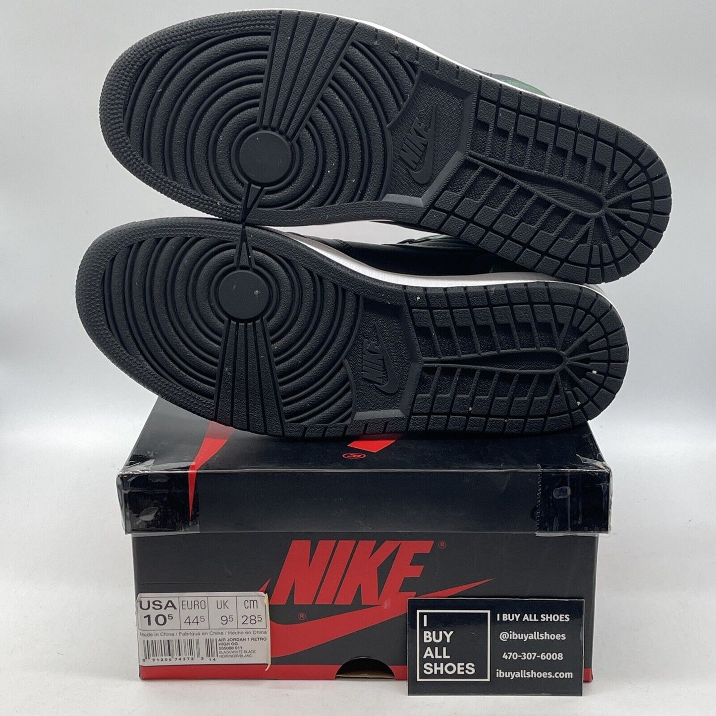 Size 10.5 - Air Jordan 1 Retro OG Prm High Yin Yang (CUSTOM) Green (555088-011)