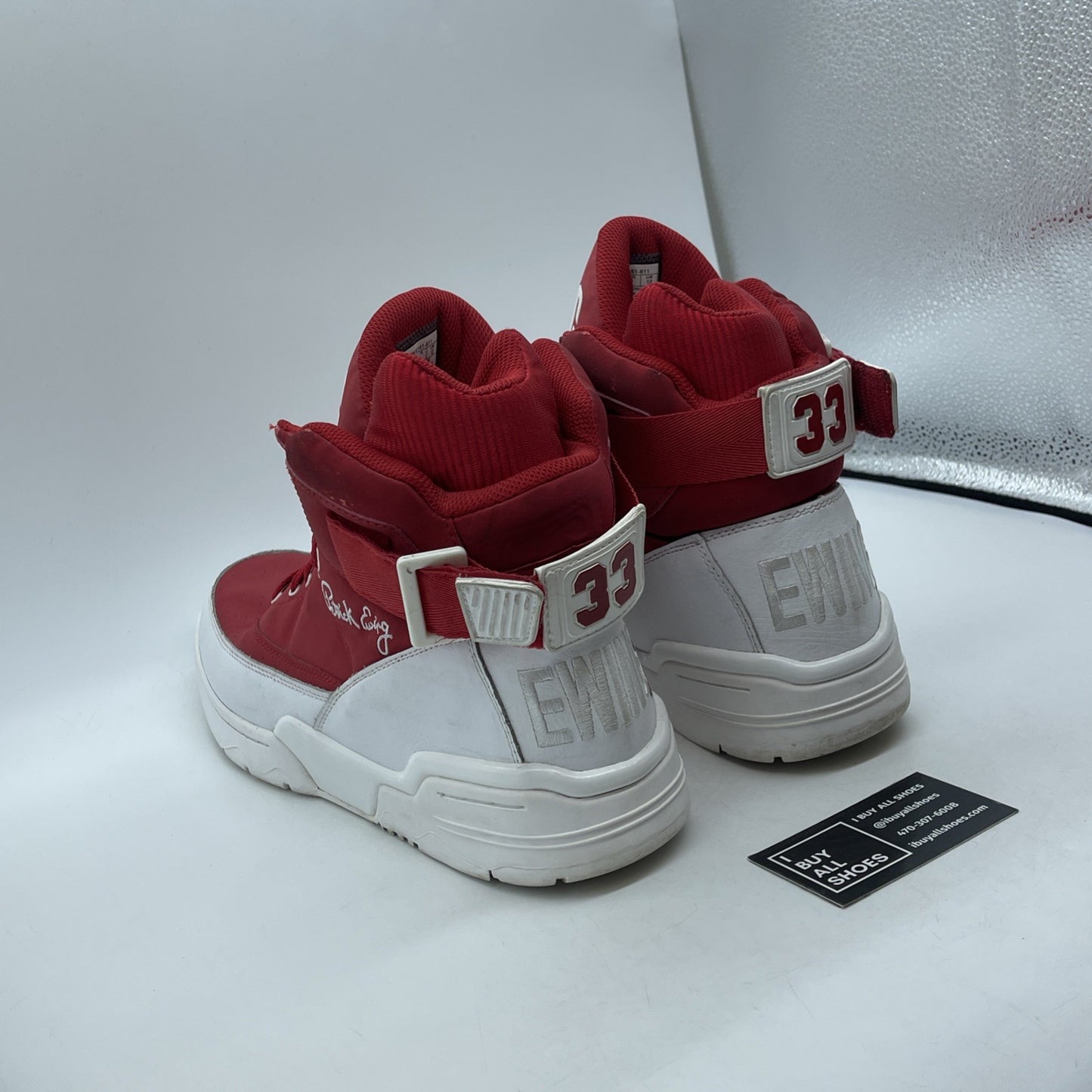 Size 13 - Ewing 33 HI Strawberries and Cream Red White Suede (1EW90161-611)