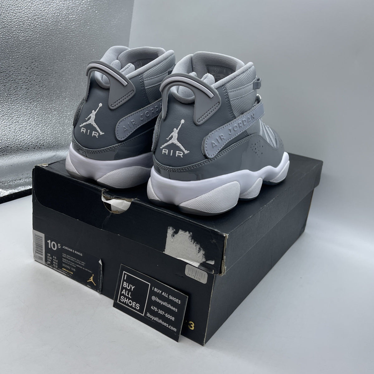 Size 10.5 - Air Jordan 6 Rings Cool Grey (322992-015)
