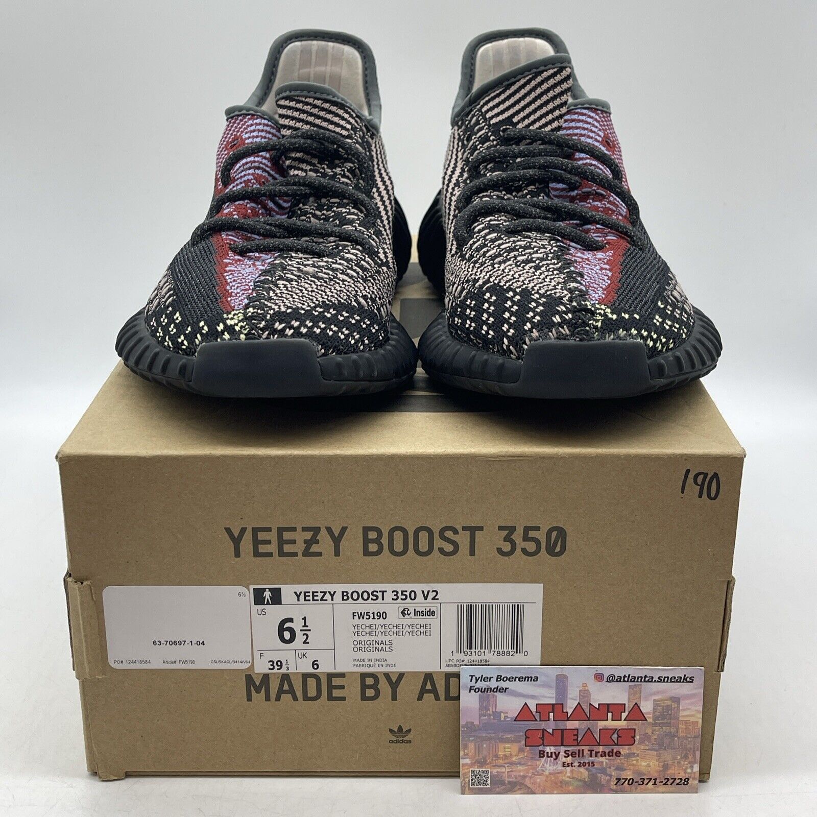 Size 6.5 - adidas Yeezy Boost 350 V2 Yecheil Non-Reflective Black (FW5190)