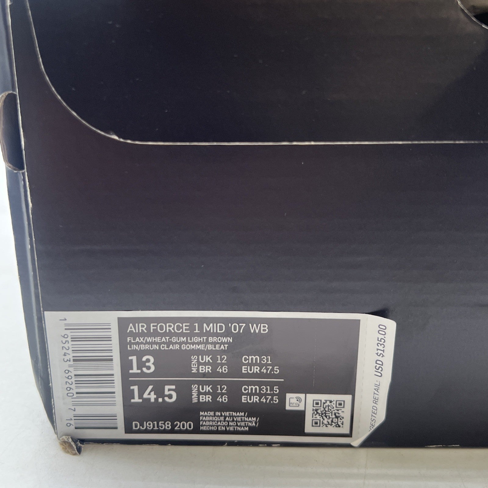 Size 13 - Nike Air Force 1 '07 Mid Flax (DJ9158-200)