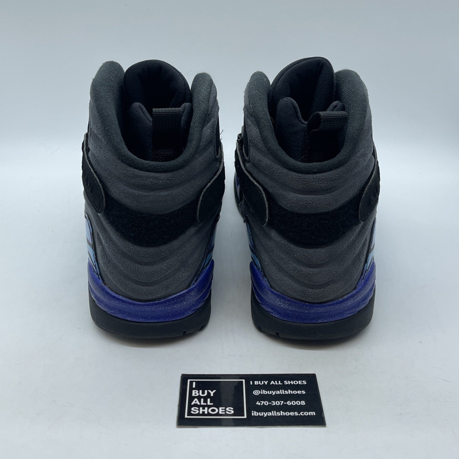 Size 13 - Air Jordan 8 Retro Aqua 2015 Blue Grey Suede (305381-025)