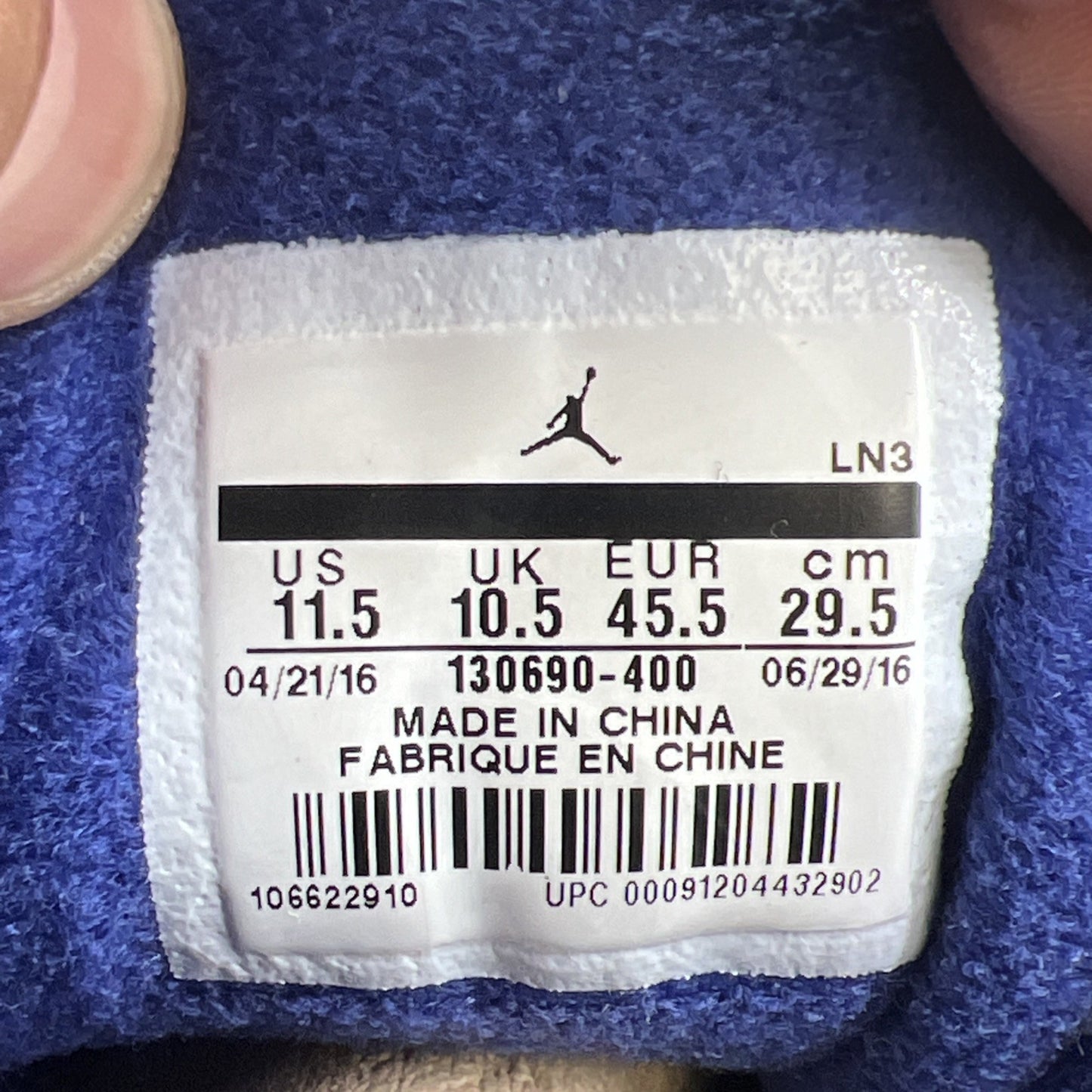Size 11.5 - Air Jordan 12 Retro Deep Royal (130690-400)