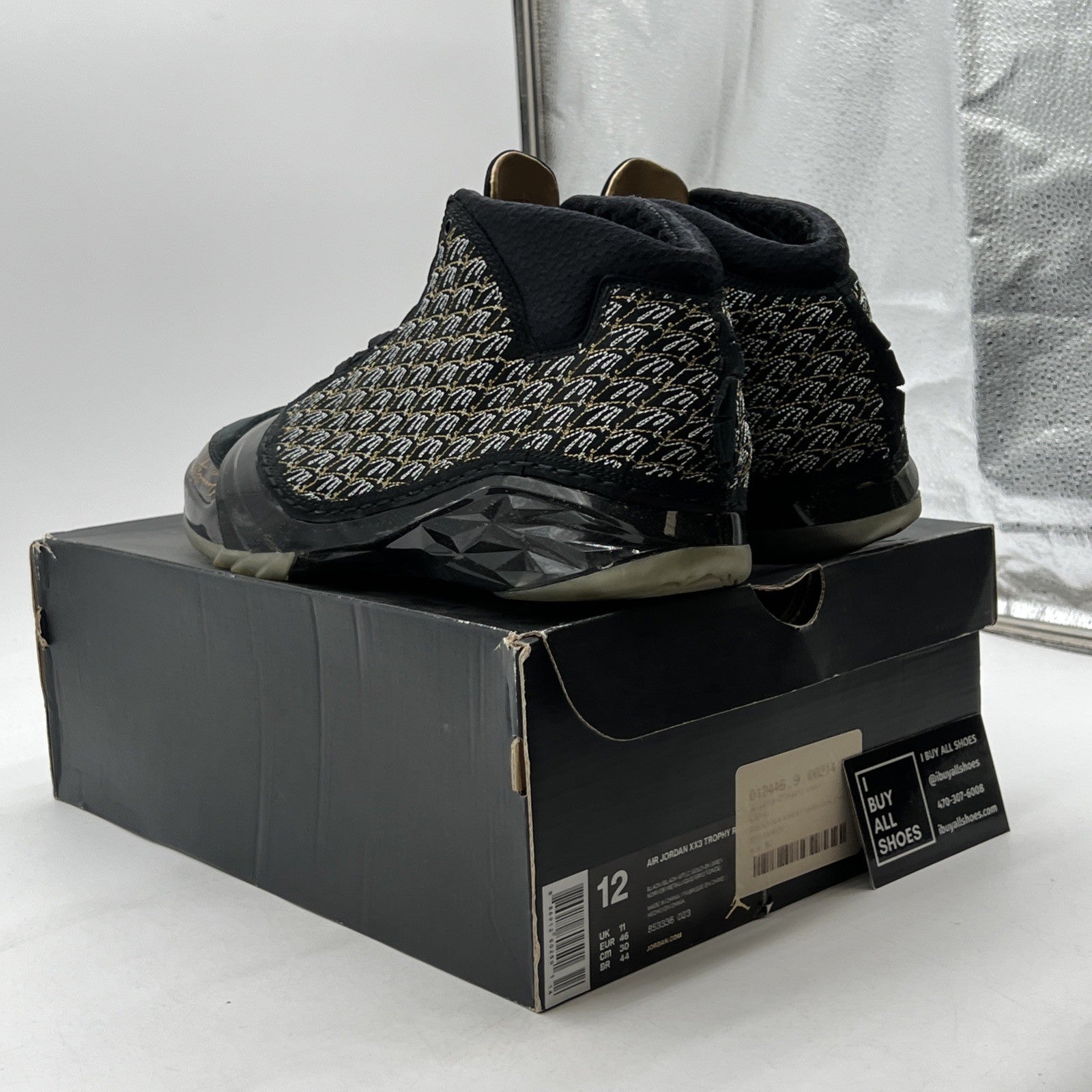 Size 12 - Trophy Room x Air Jordan 23 Retro Black (853336-023)