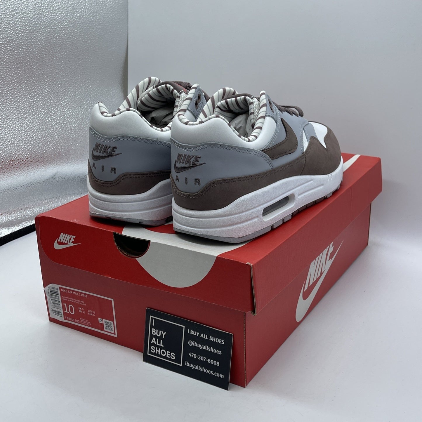 Size 10 - Nike Air Max 1 Premium 2023 Shima Shima Suede Leather (FB8916-100)