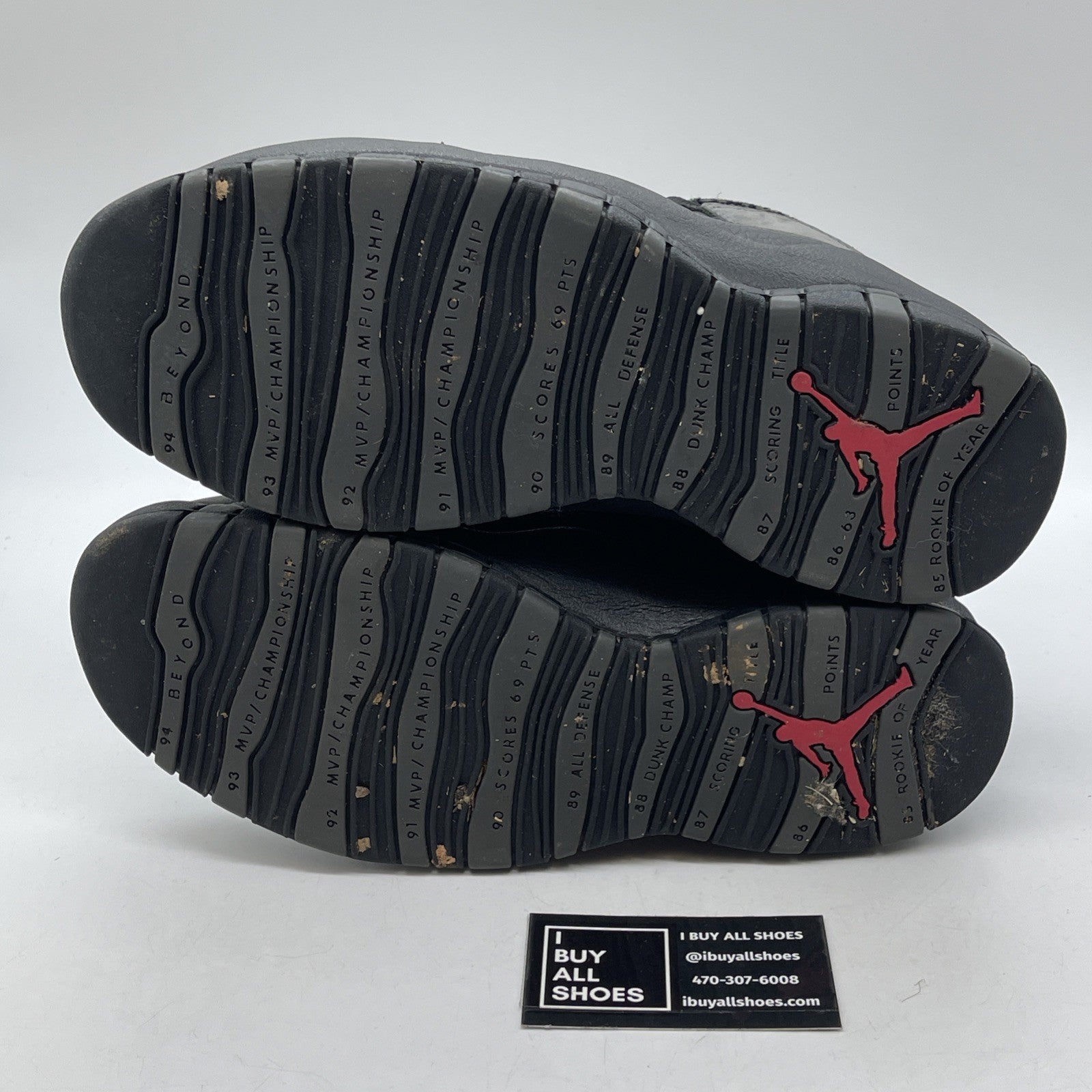 Size 9.5 - Air Jordan 10 Retro 2018 Shadow Grey Black Red Suede (310805-002)