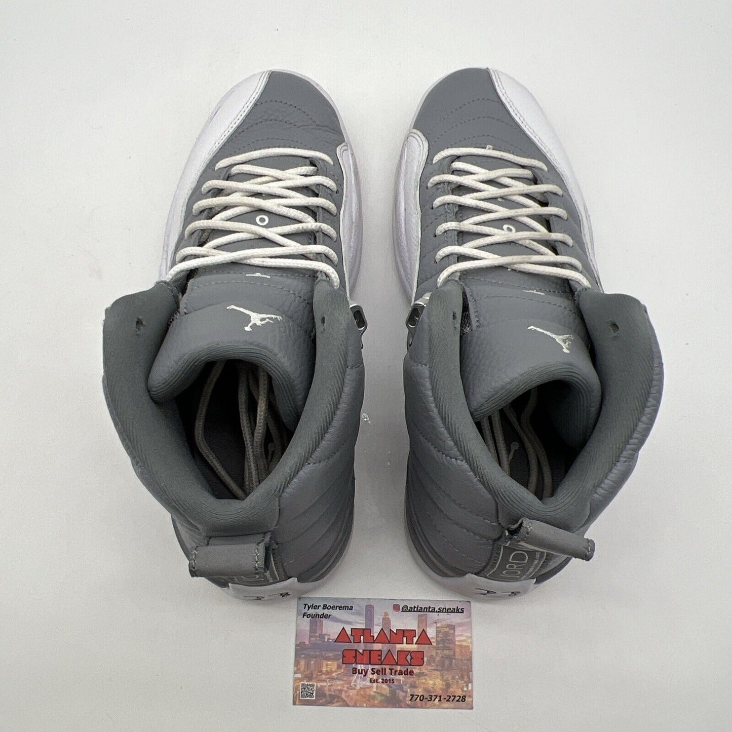 Size 9 - Jordan 12 Stealth 2022 White Grey Leather (CT8013-015)