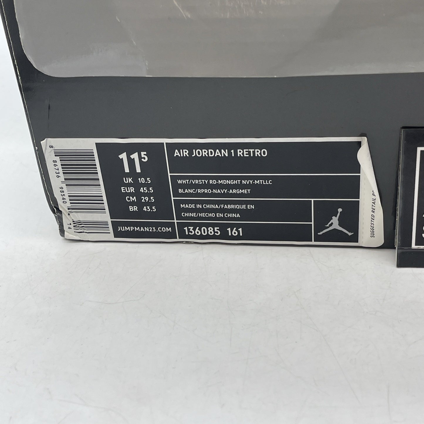 Size 11.5 - Air Jordan 1 Retro Olympic (136085-161)