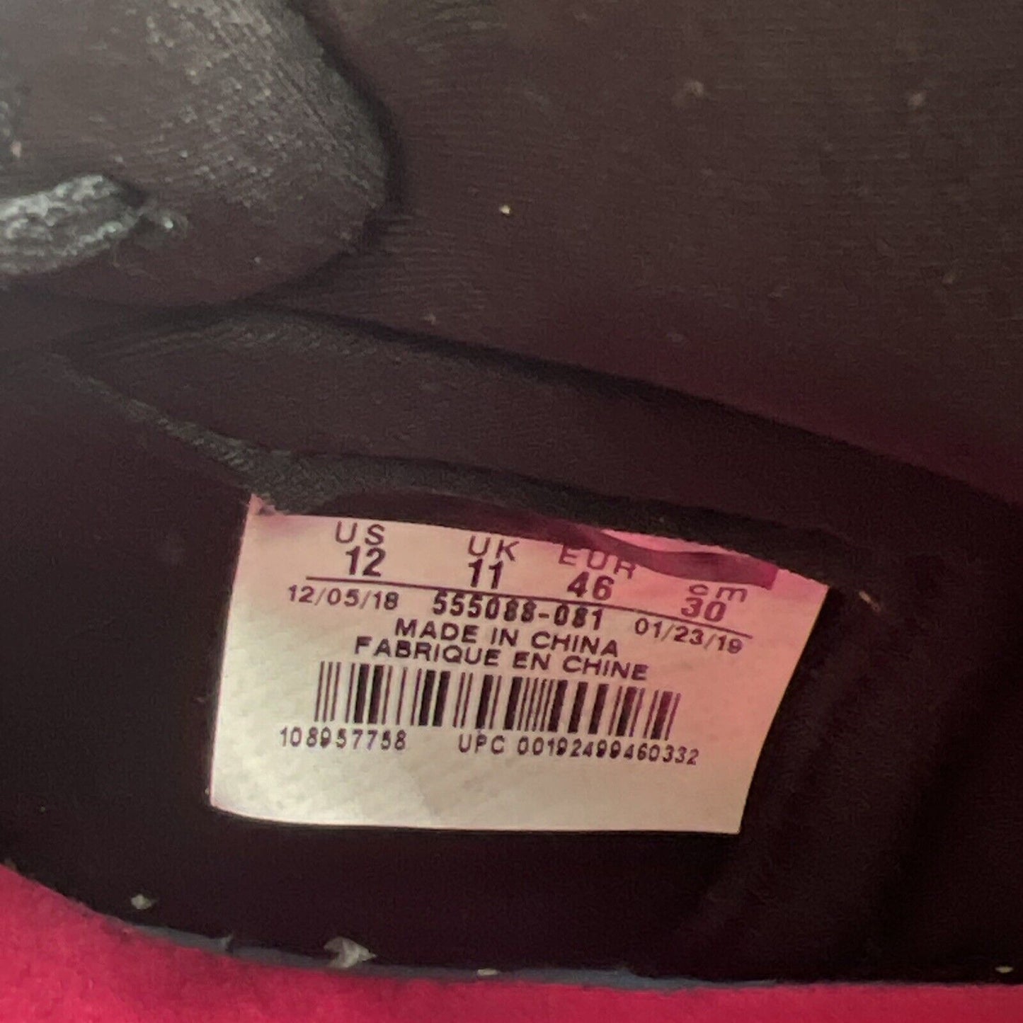 Size 12 - Air Jordan 1 Retro OG High Crimson Tint (555088-081)