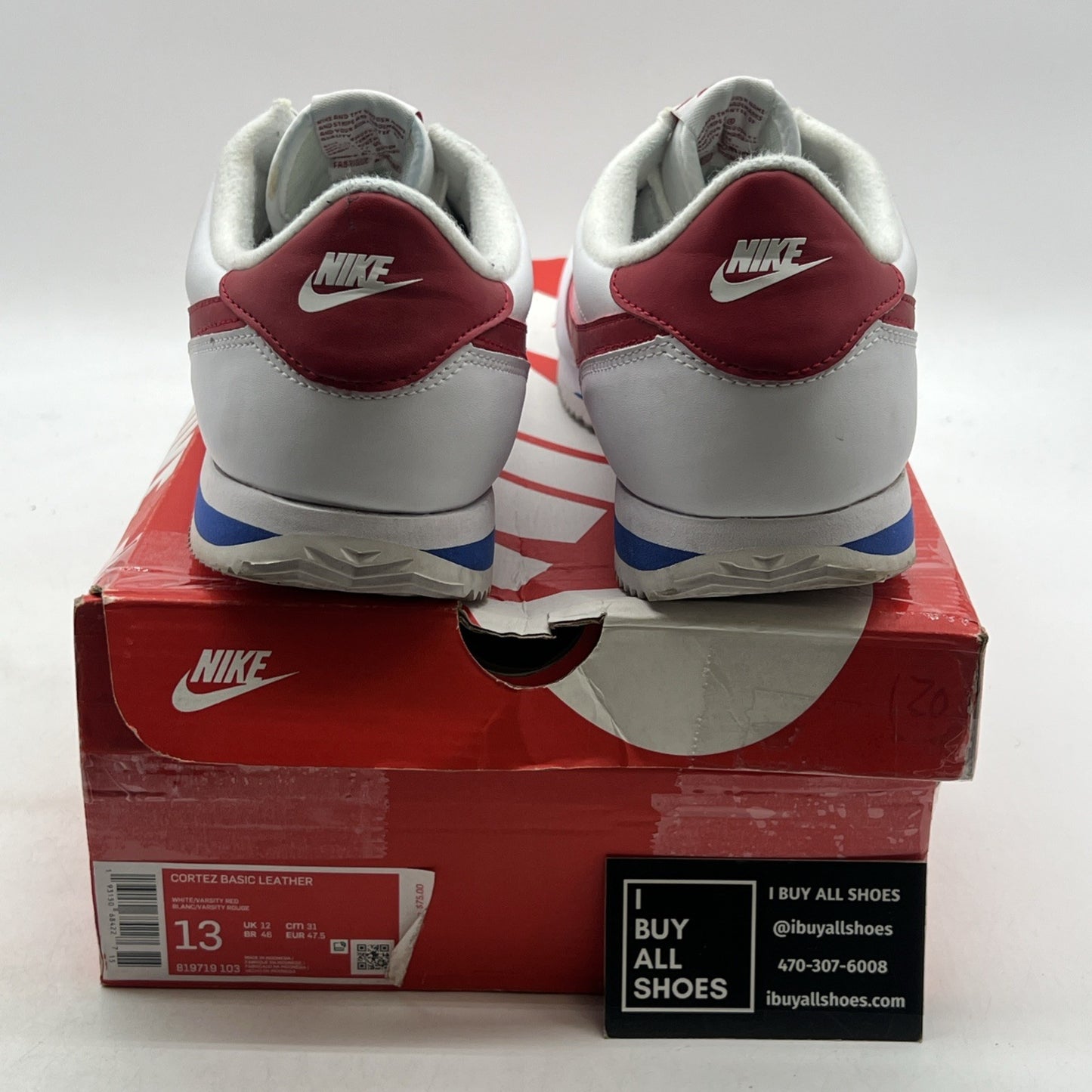 Size 13 - Nike Cortez Basic Leather 2019 Forrest Gump (819719-103)