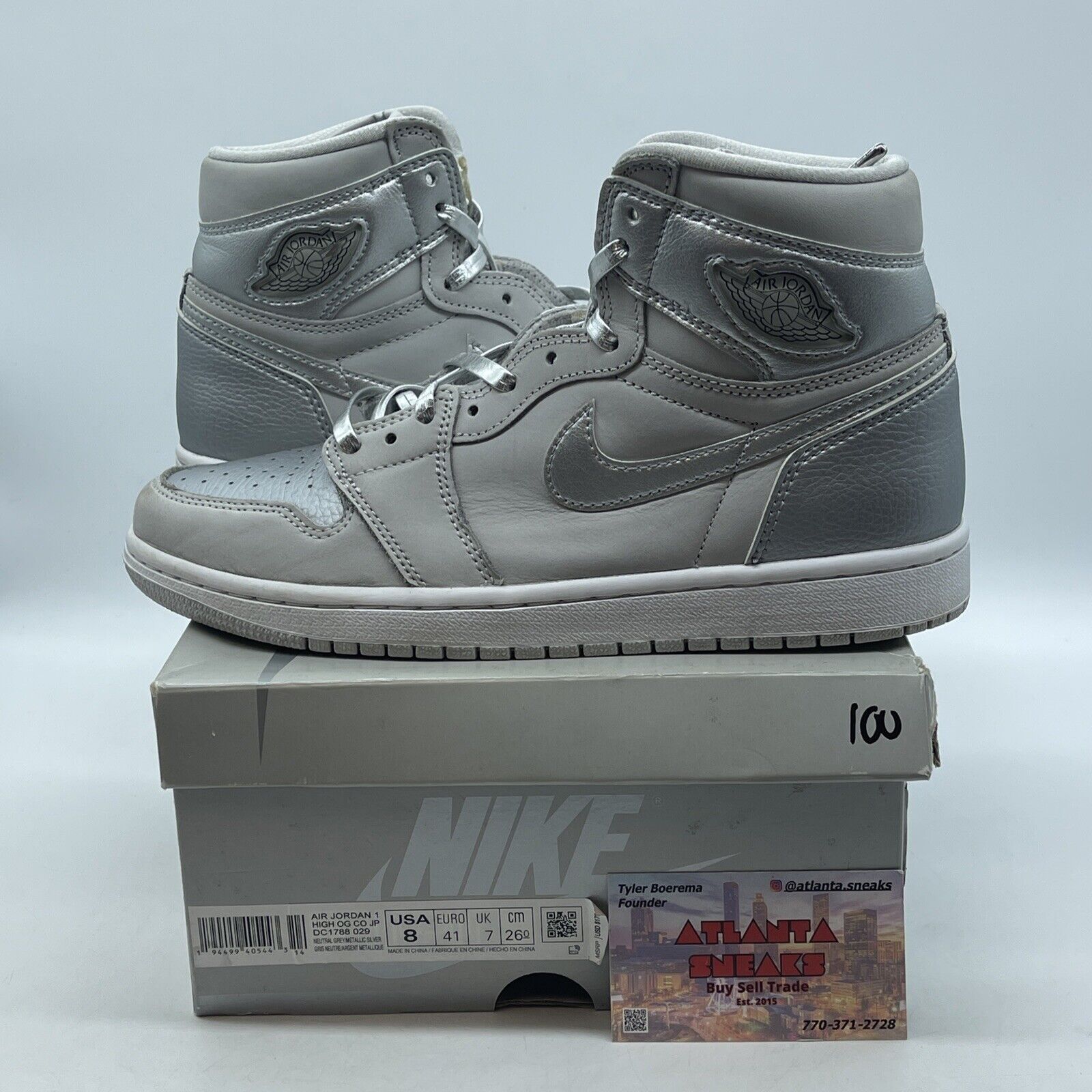 Size 8 - Air Jordan 1 Retro OG CO.JP High Tokyo Silver White (DC1788-029)